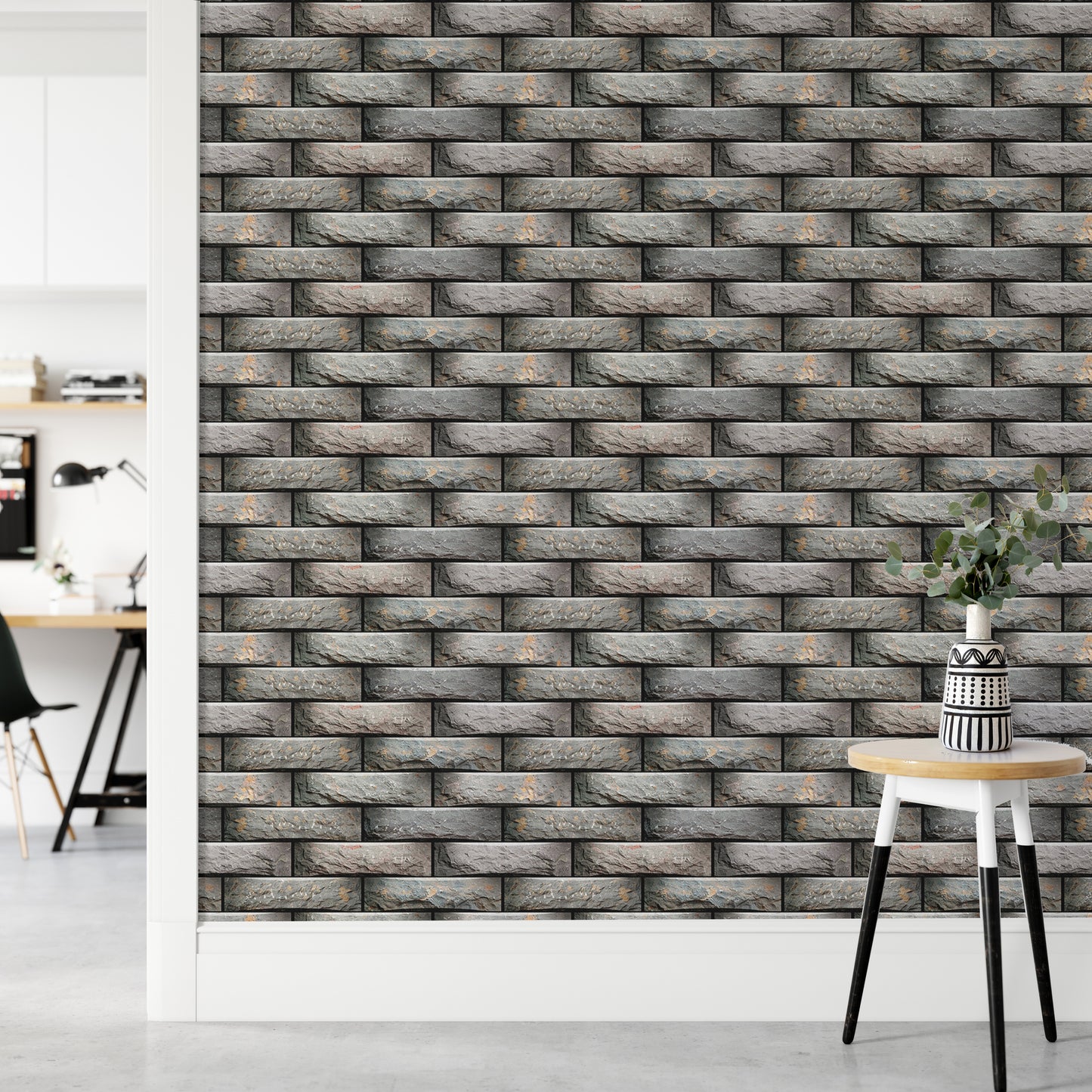 Elevation Wall Tiles Design Geometric Modules Wallpaper