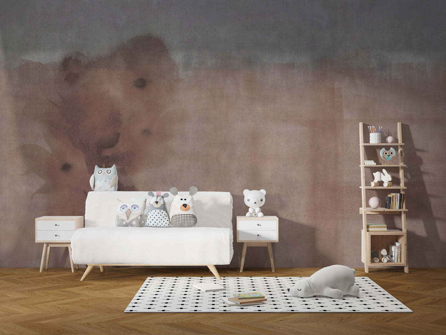 Delicate beige tone mural