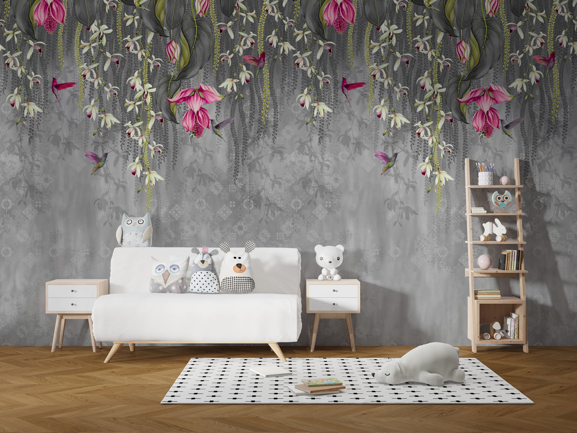 Blush floral wallpaper for stylish walls
