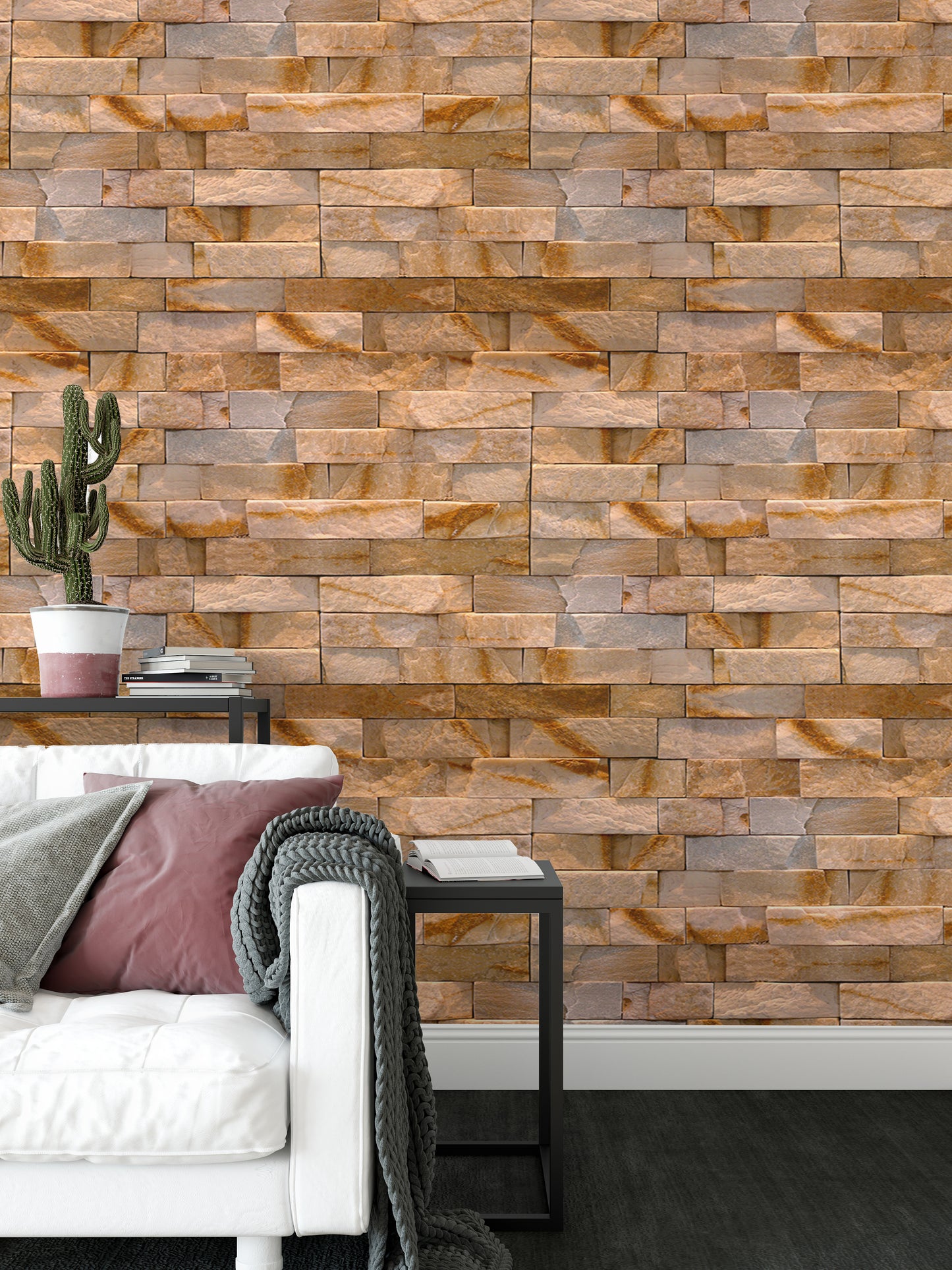 Slate Wall Natural Stone Texture Design Wallpaper For Walls