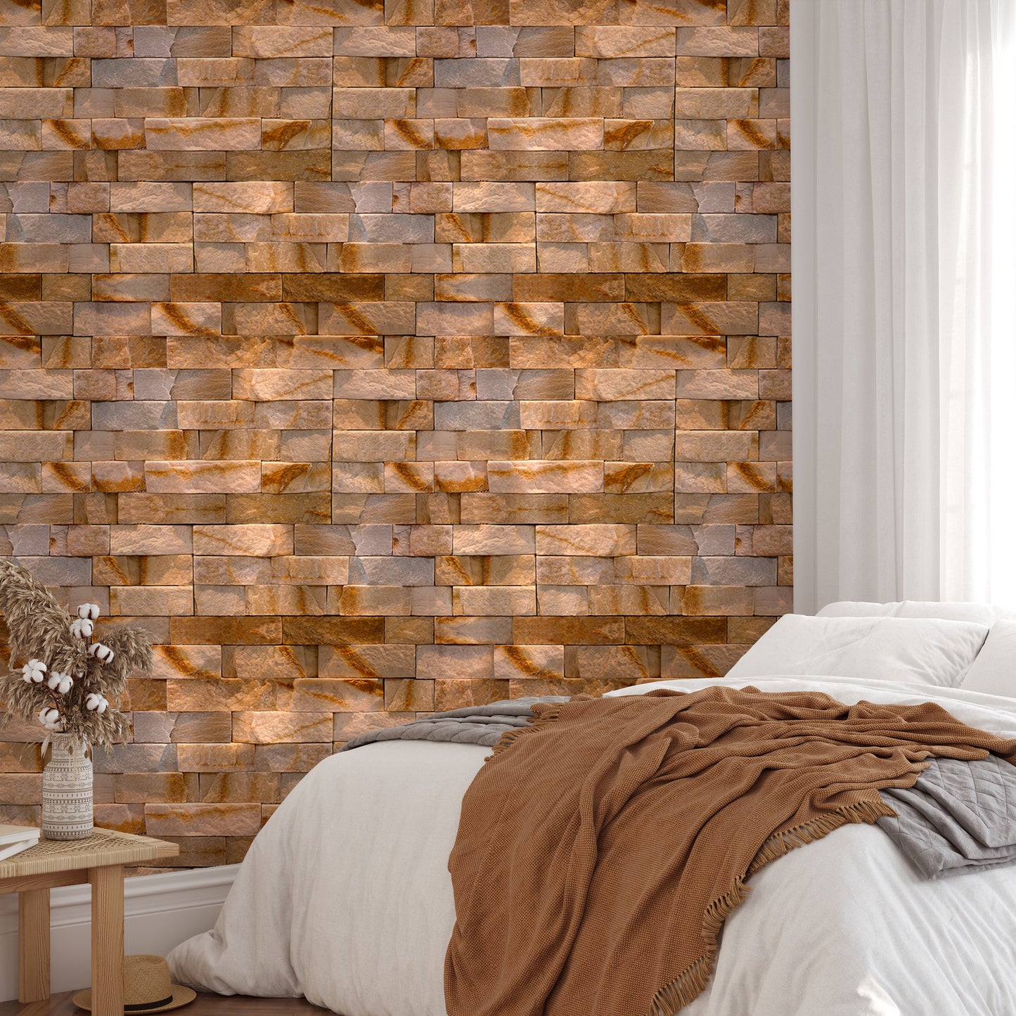 Slate Wall Natural Stone Texture Design Wallpaper For Walls