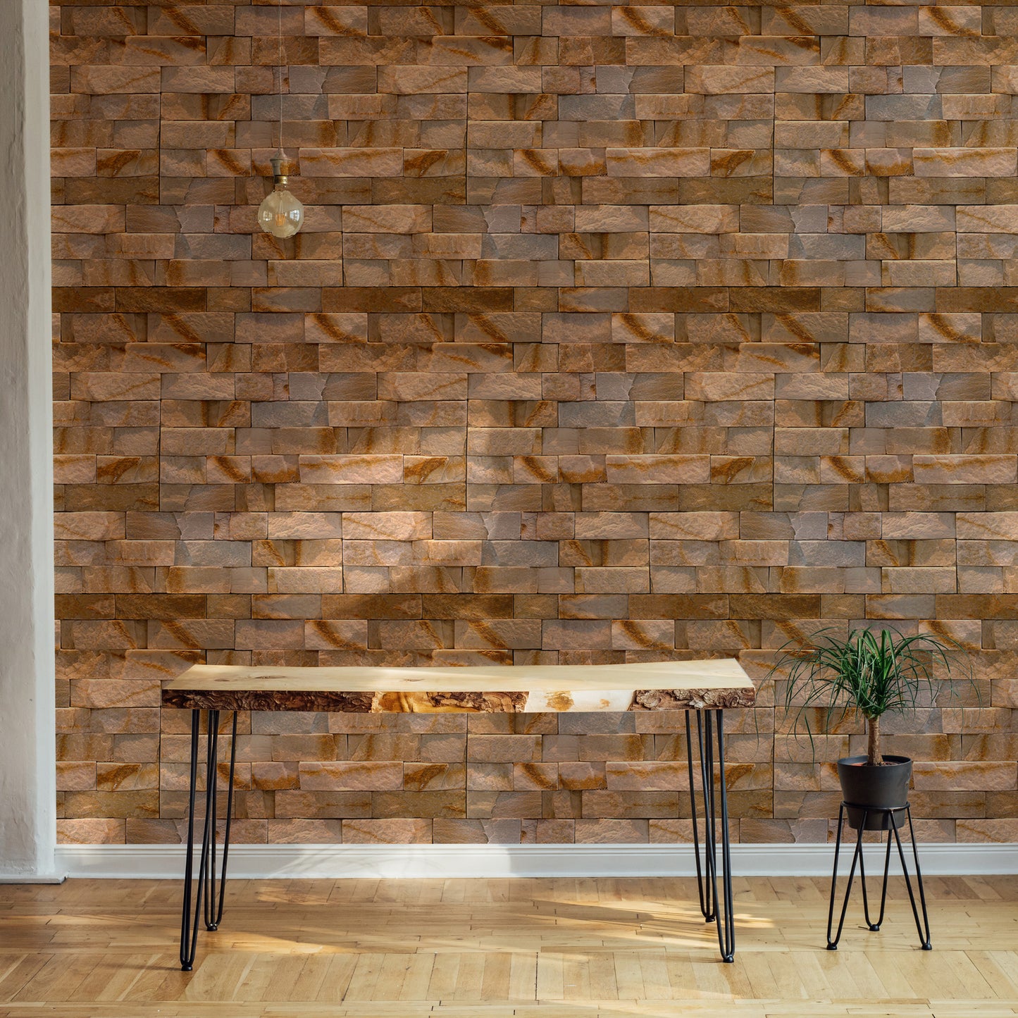 Slate Wall Natural Stone Texture Design Wallpaper For Walls