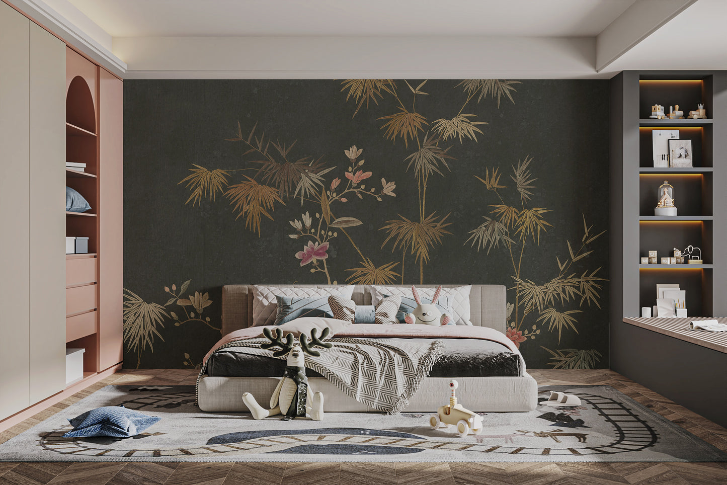 Tranquil bamboo chinoiserie wallpaper for calming interiors