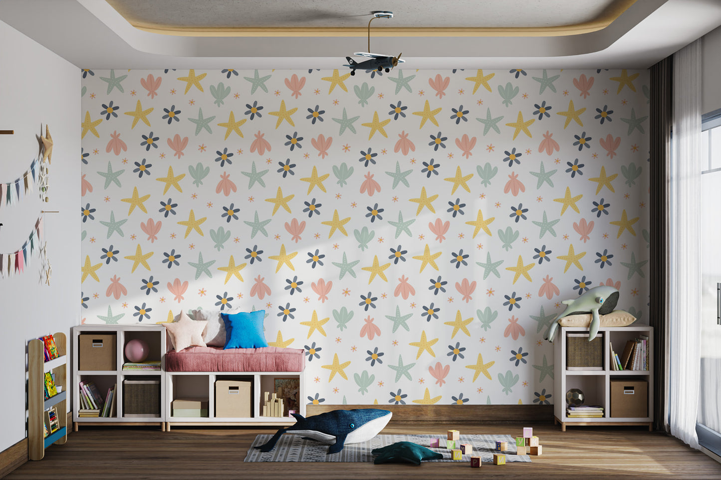 Pastel Starfish Wallpaper Mural