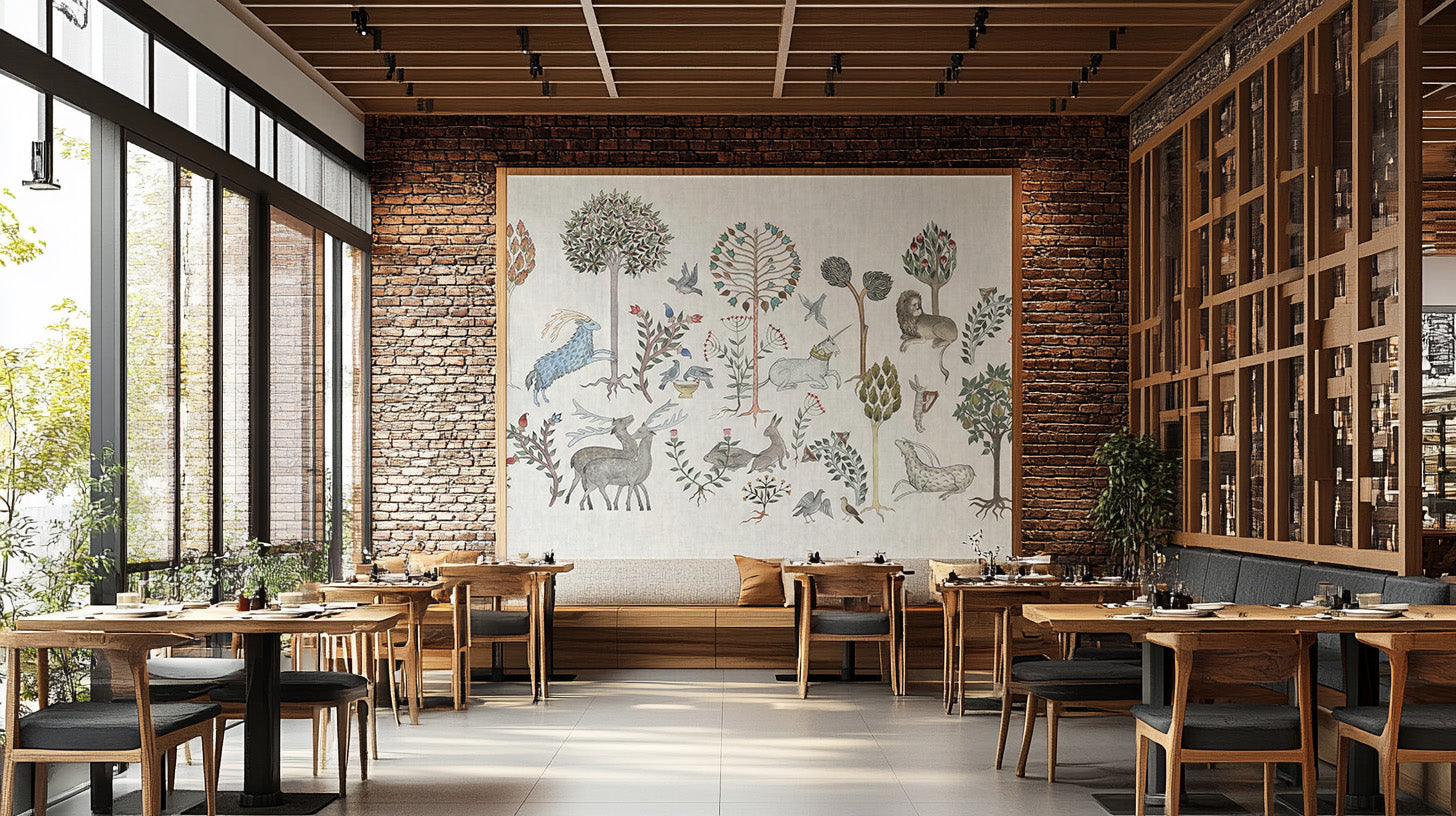 Mythical creature wonderland peel-off mural for vibrant walls