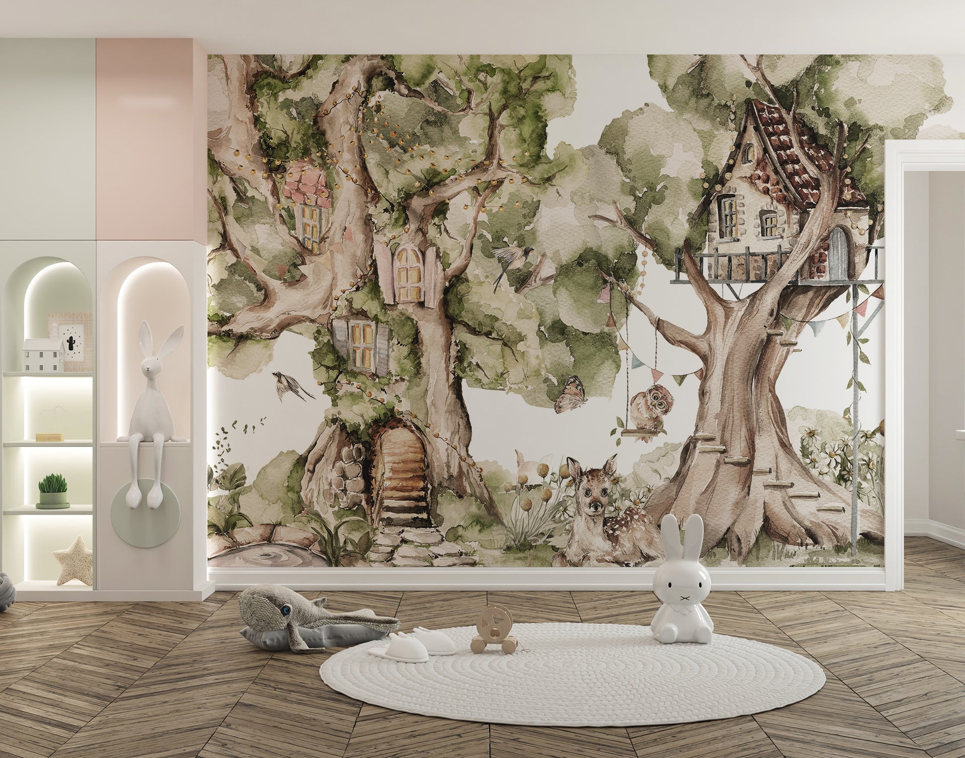 Woodland Treehouse Retreat Wallpaper Mural