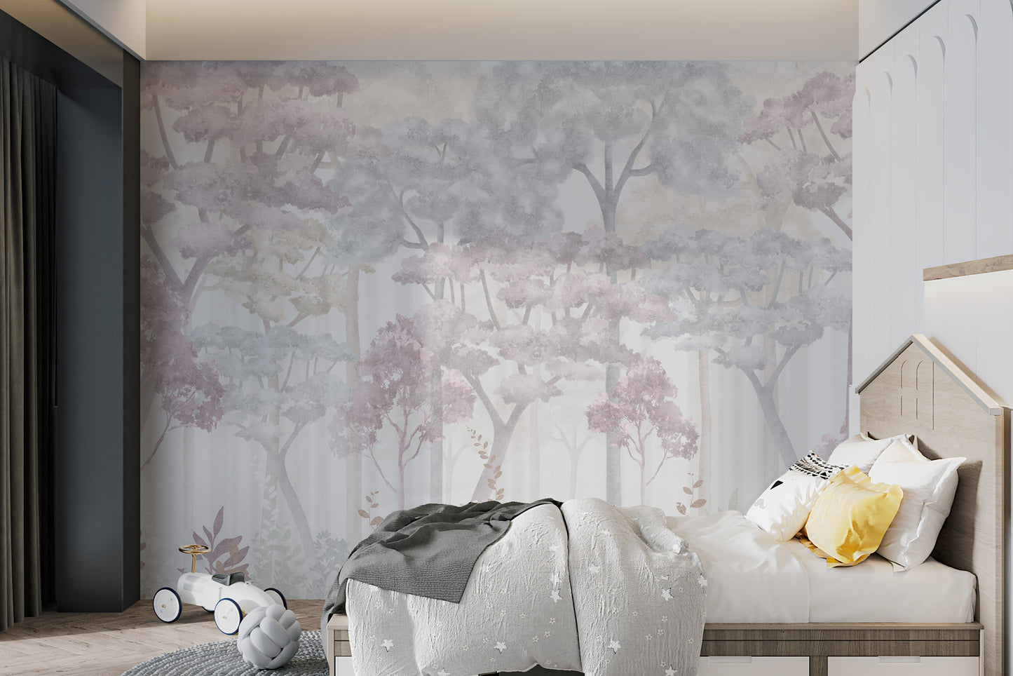 Pastel Forest Watercolor Wallpaper