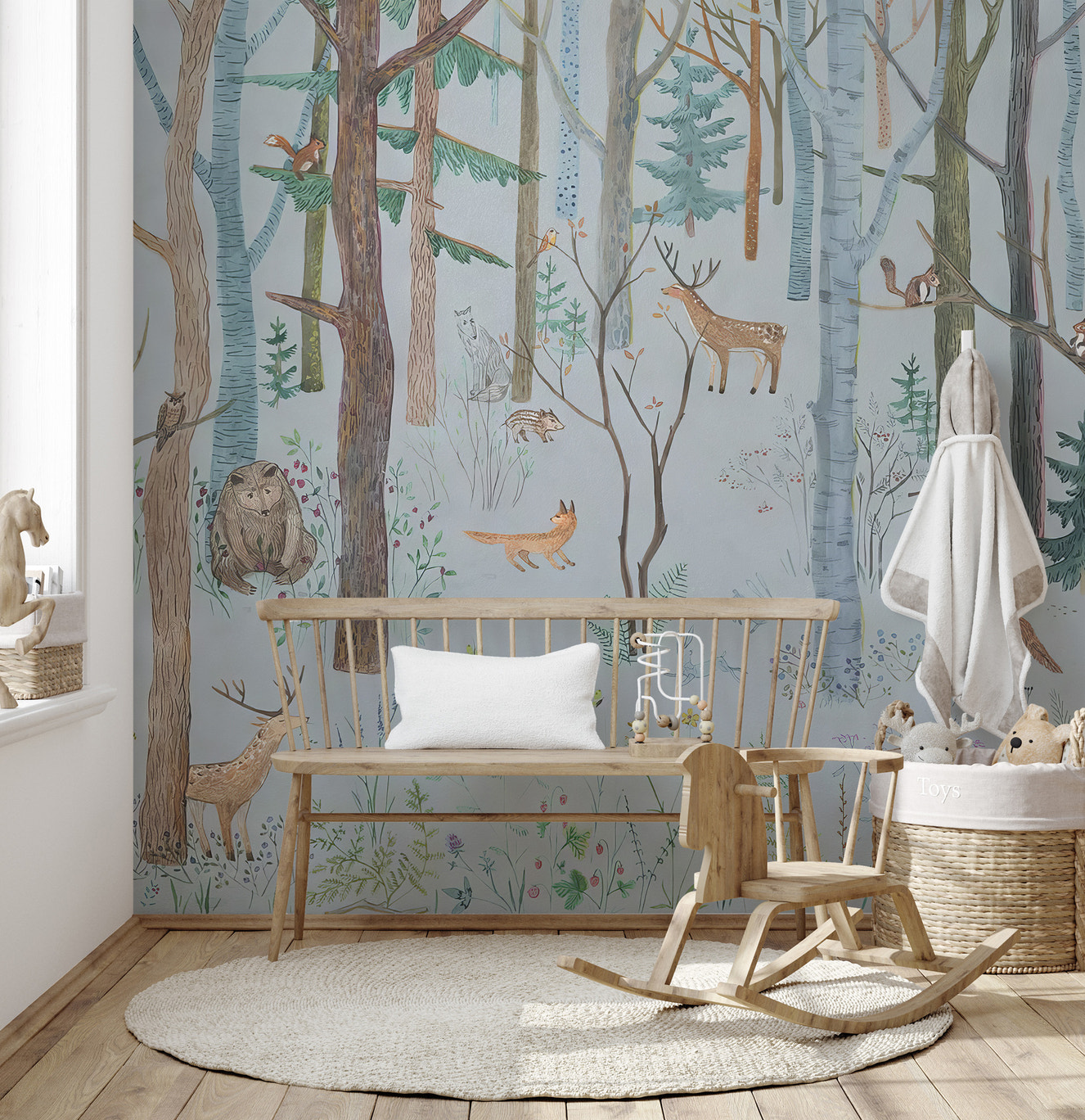 Woodland Wildlife Wallpaper Mural