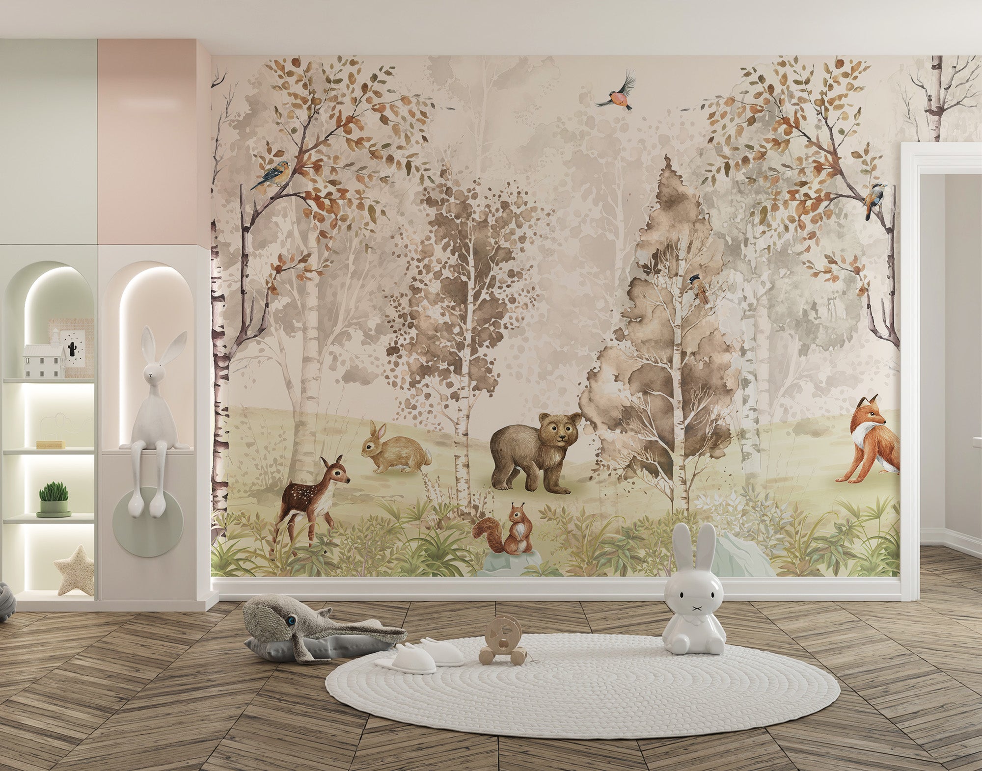 Forest Woodland Animals Wallpaper Mural