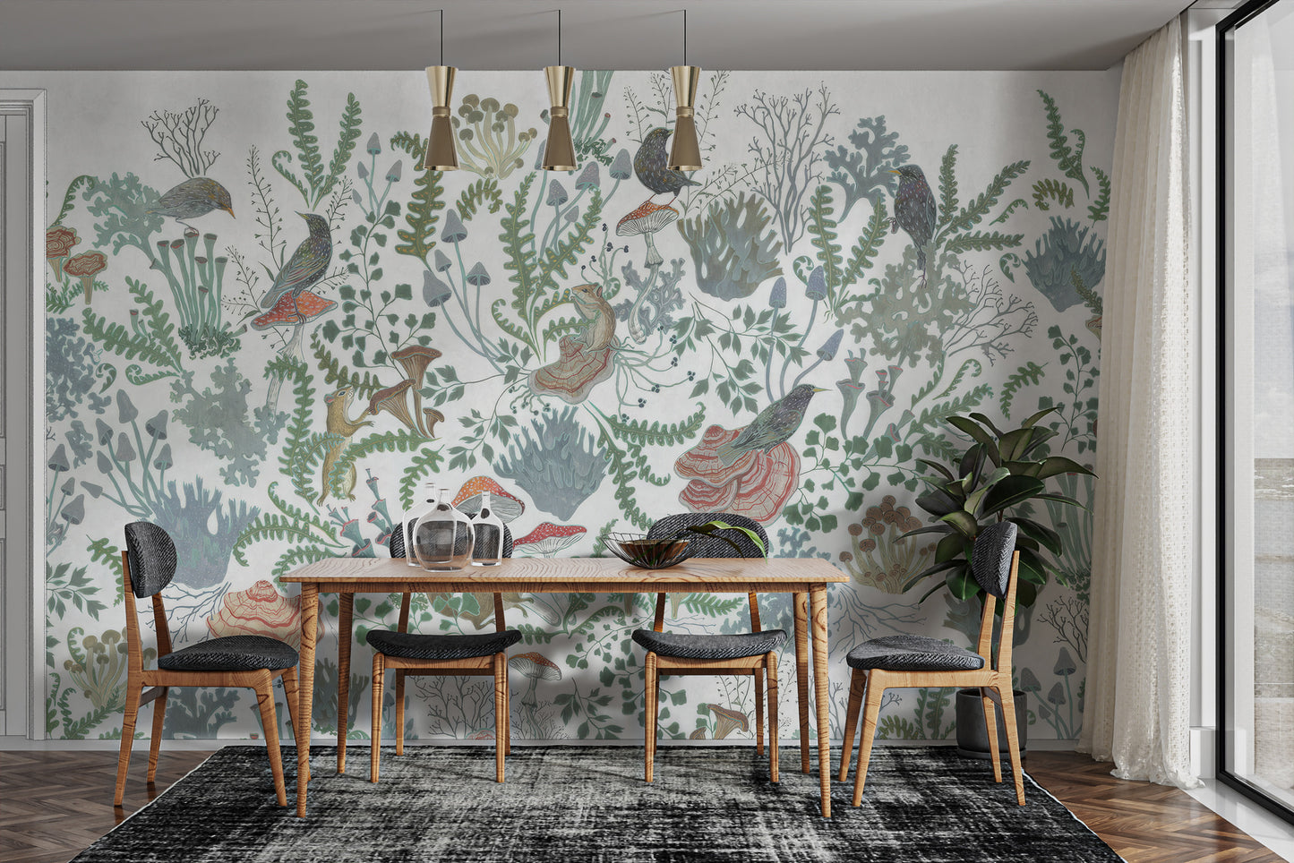 Serene Birds Nature Wall Mural