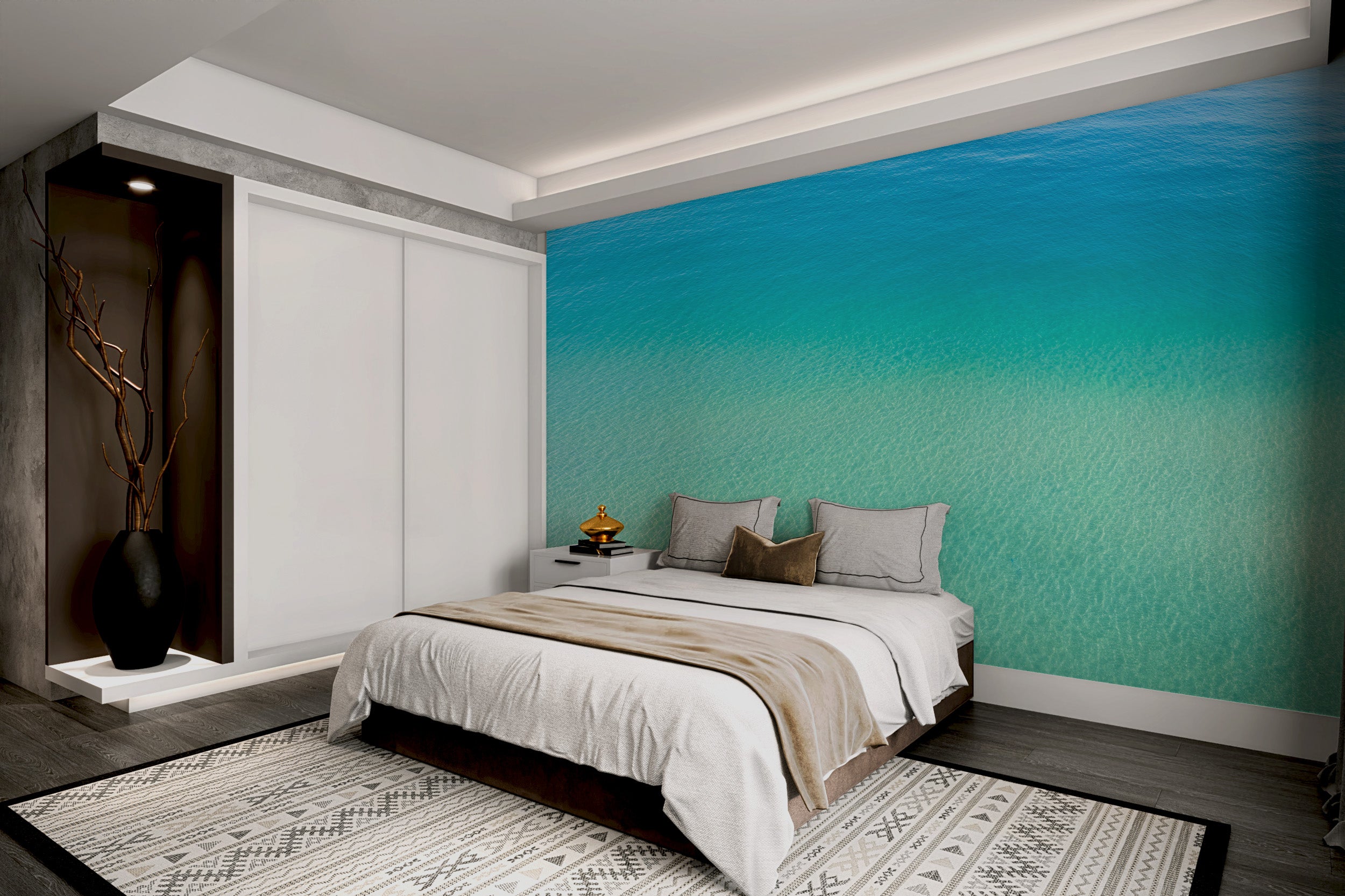 Nature-inspired ocean wallpaper with seamless blending
