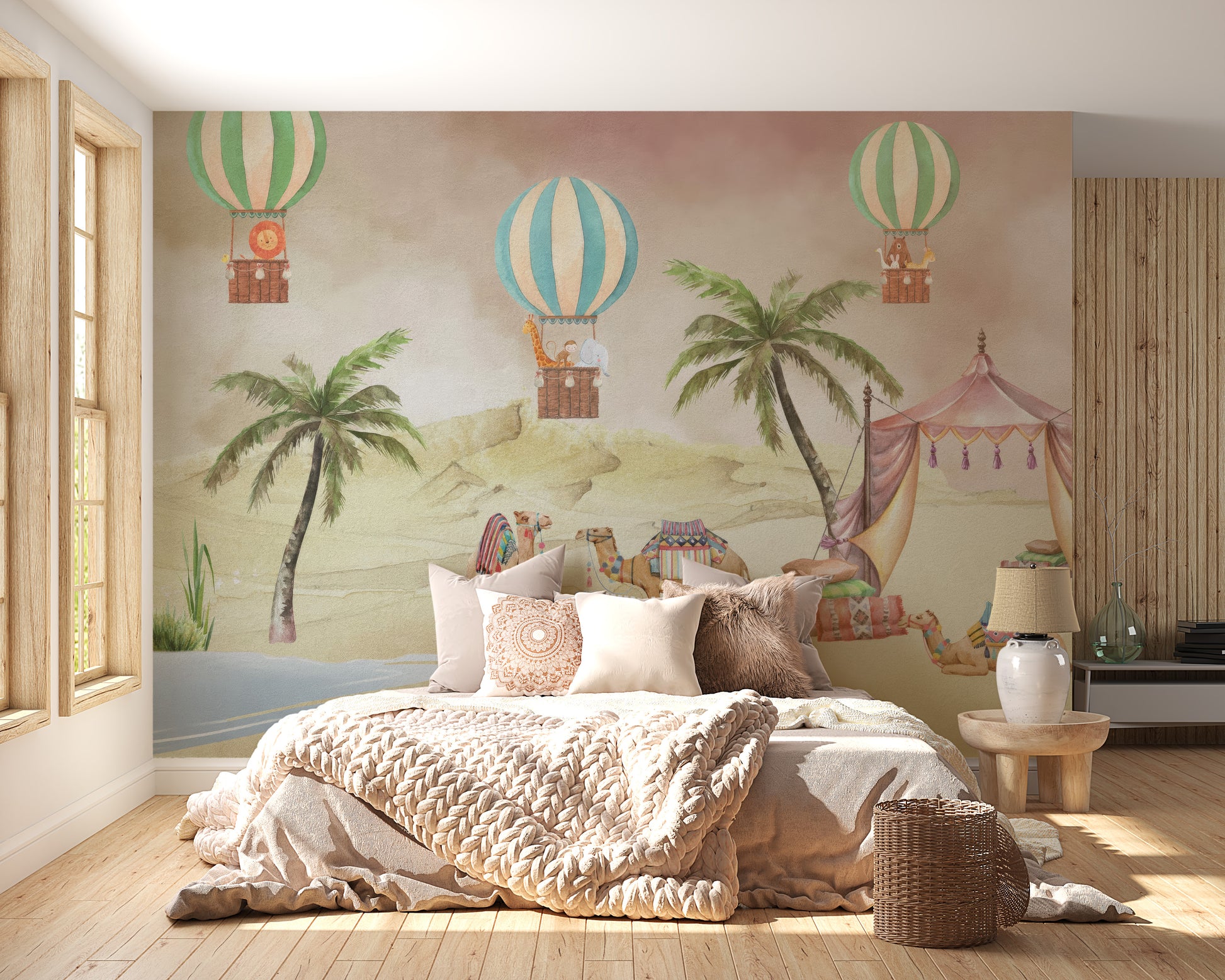 Sweet treat-inspired wall mural perfect for a cozy nursery space
