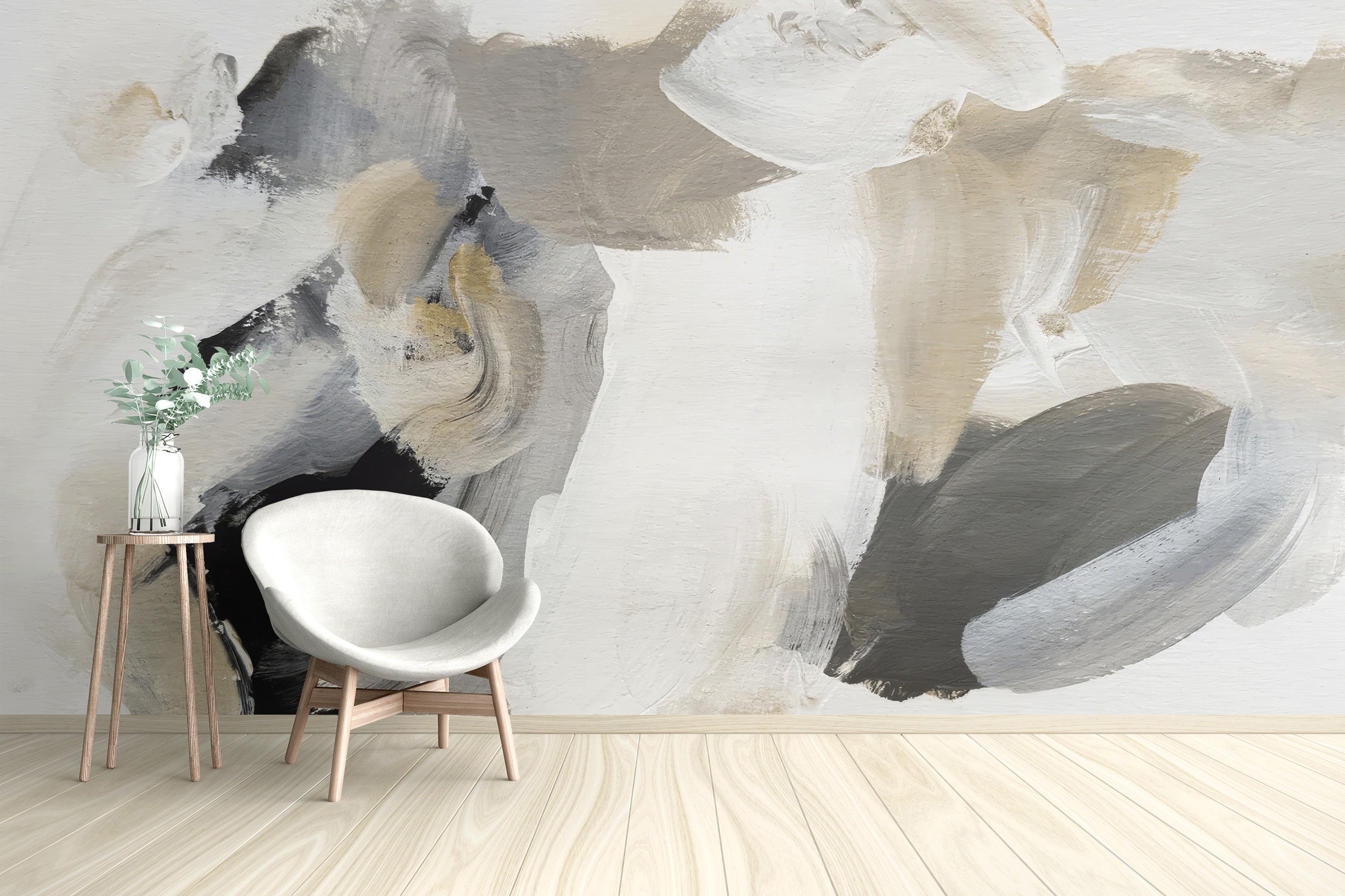 Create an artistic look with Watercolor Abstract Mural