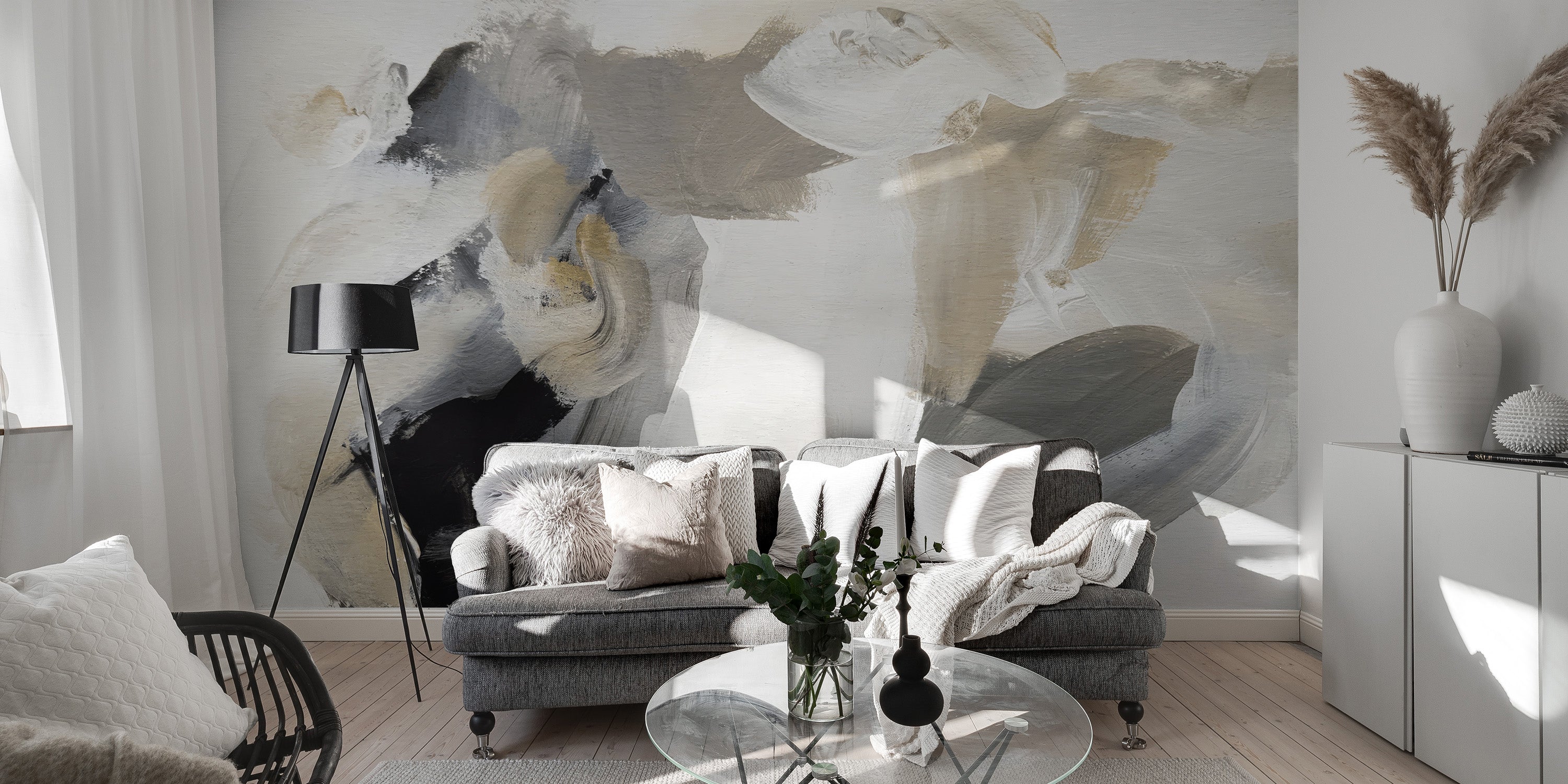 Watercolor Abstract Wall Mural with a calm design