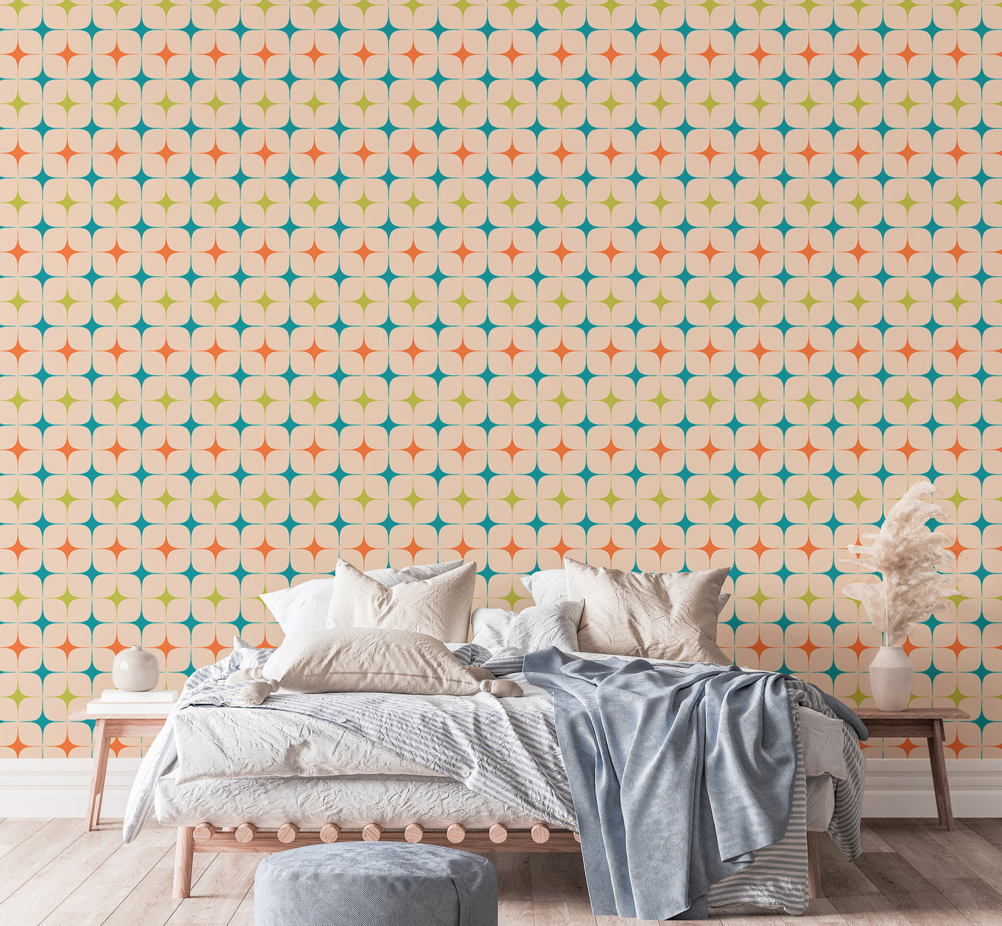 Aesthetic Modern Seamless Pattern Vintage Wallpaper