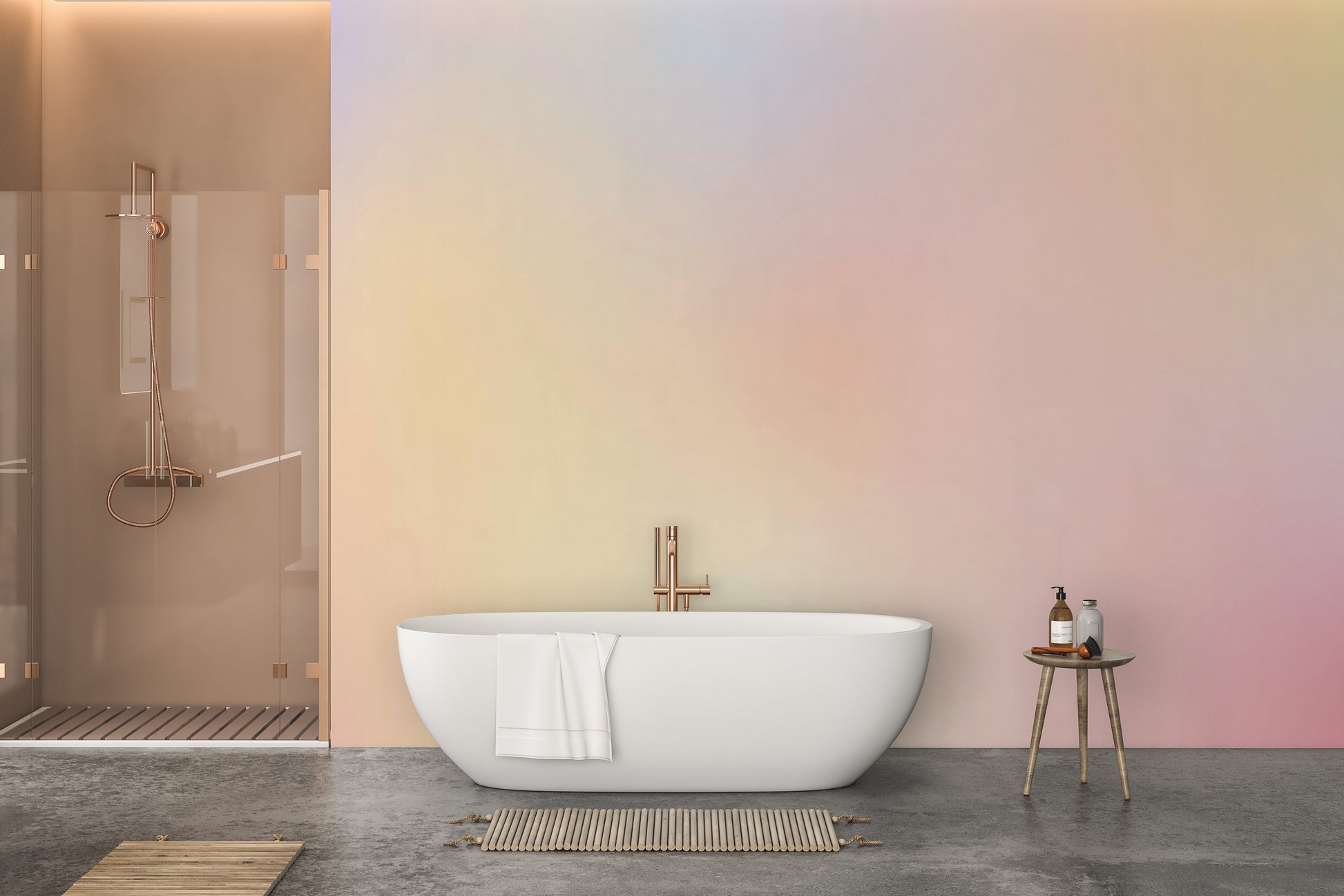 Subdued ombre delight mural for a peaceful environment
