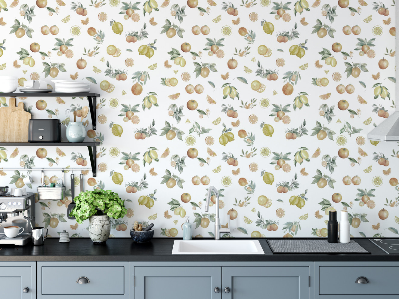 Juicy Lime Slices Wallpaper Mural