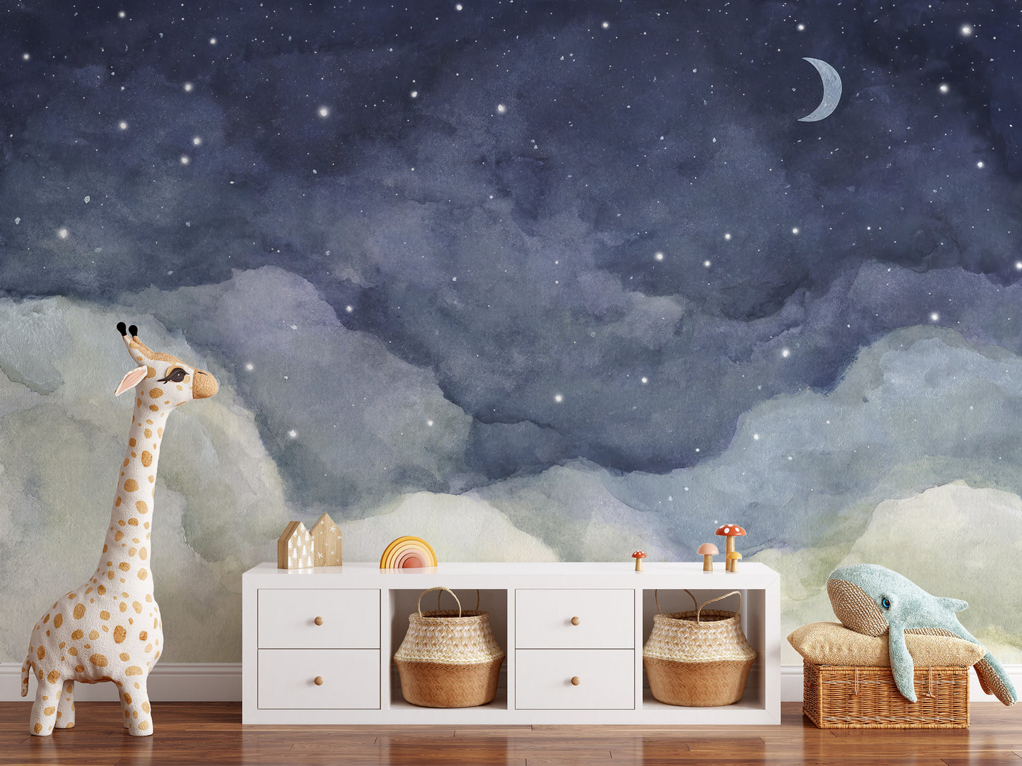 Dreamy Starry Night Sky Wall Mural