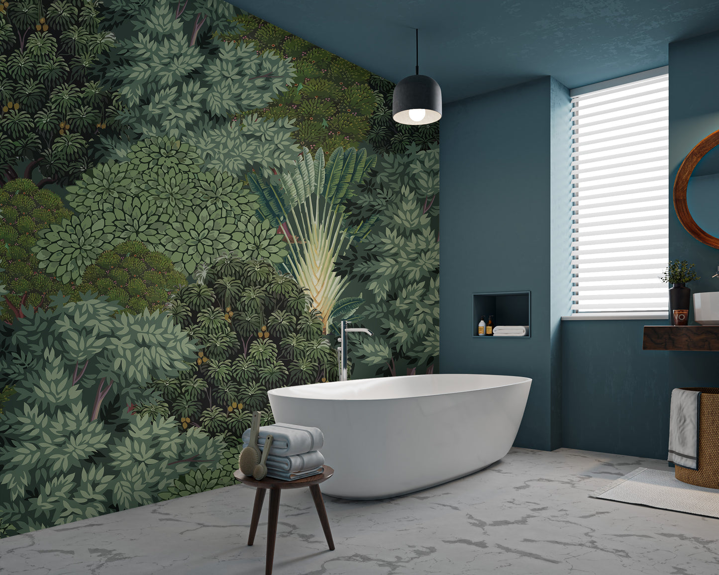 Exotic Tropical Jungle Canopy Mural