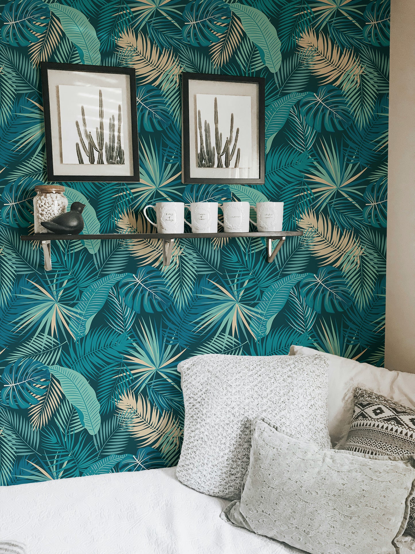 Jungle Palm Leaves Tropical Wallpaper For Walls