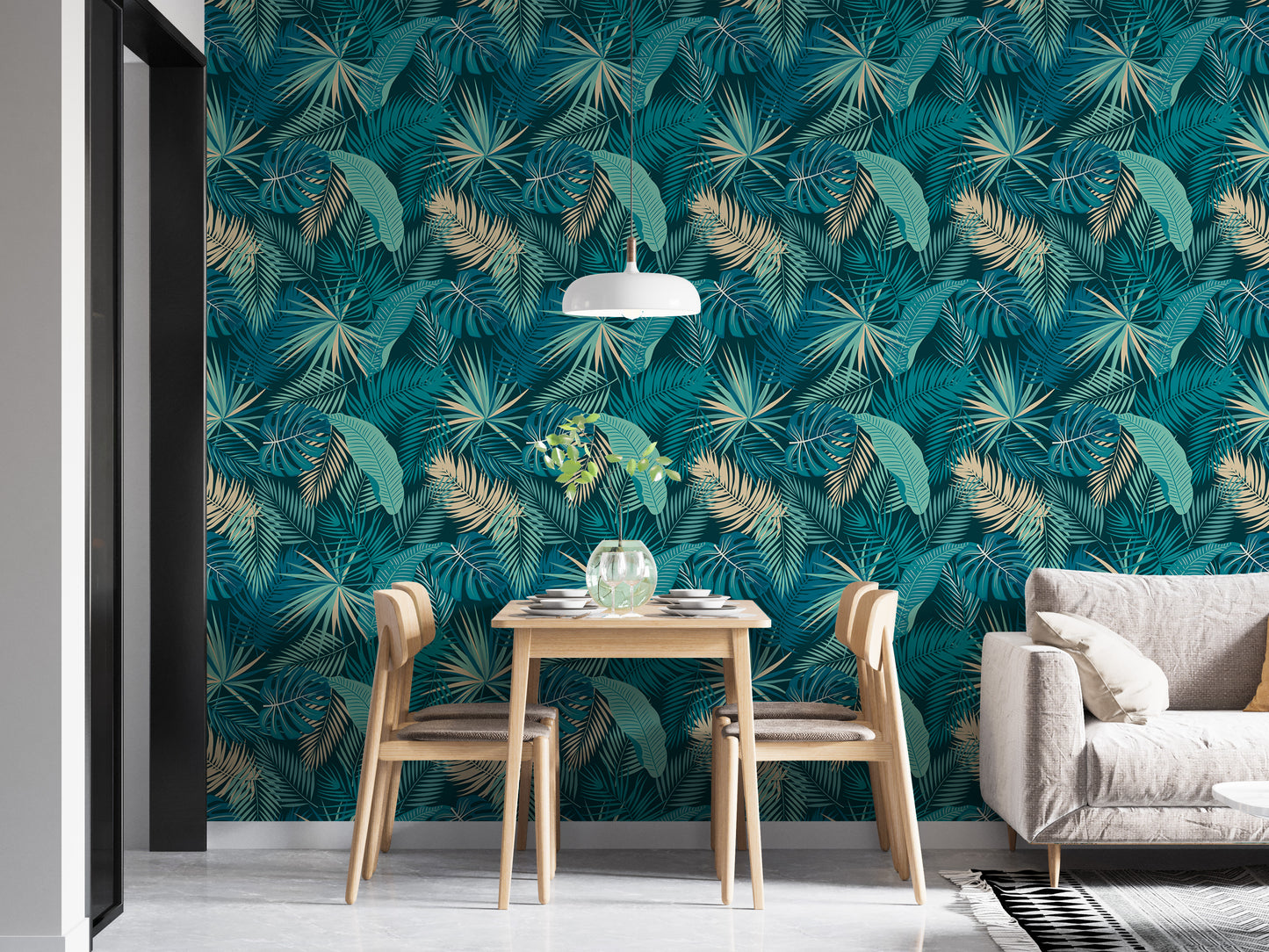 Jungle Palm Leaves Tropical Wallpaper For Walls