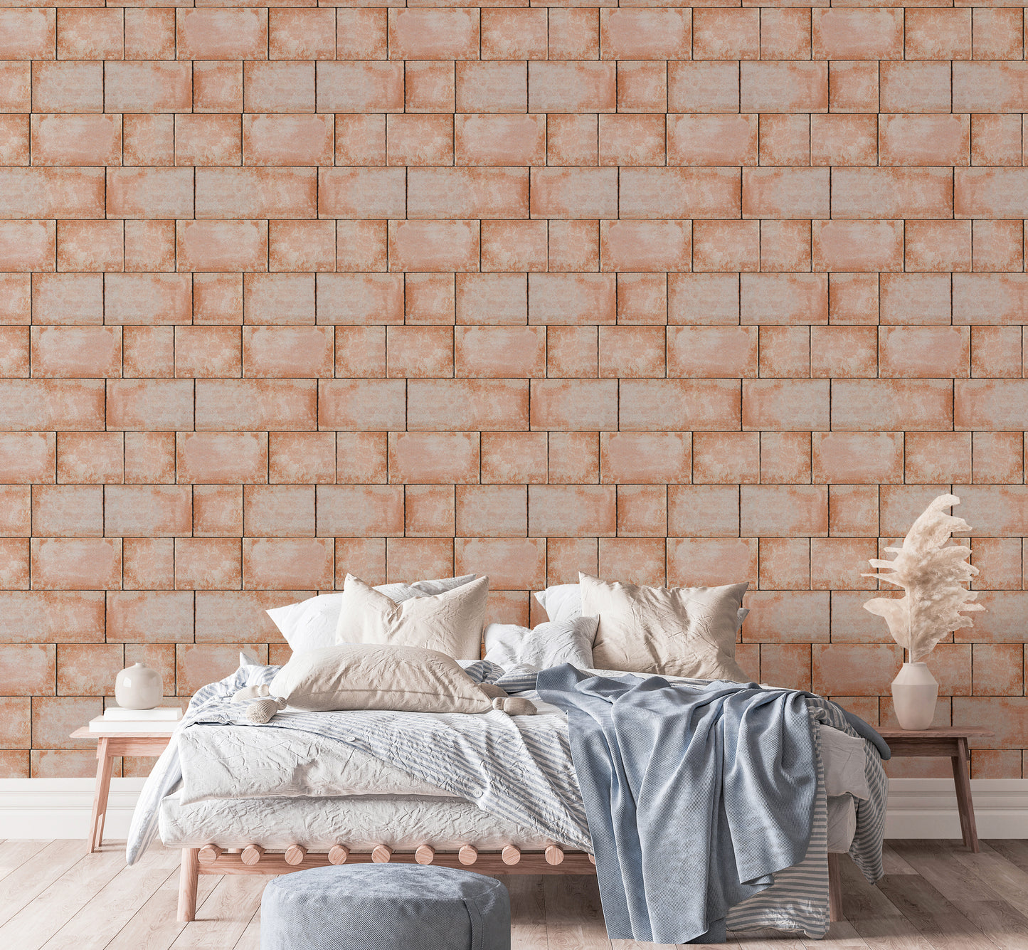 Sandstone Blocks Decorative Seamless Pattern Wallpaper