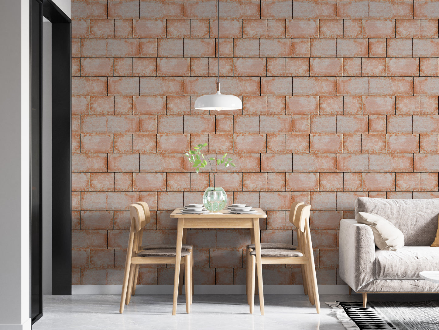 Sandstone Blocks Decorative Seamless Pattern Wallpaper