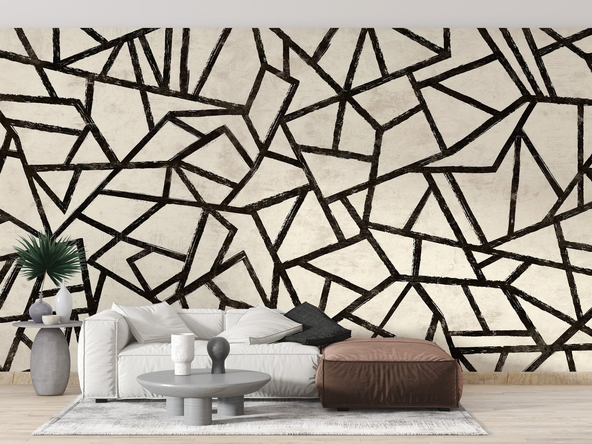 Trendy black pattern wallpaper with a modern flair.
