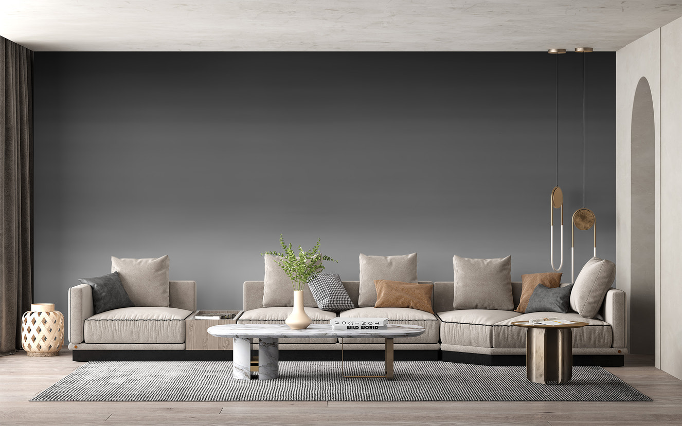 Charcoal ombre wall mural with a sleek gradient effect
