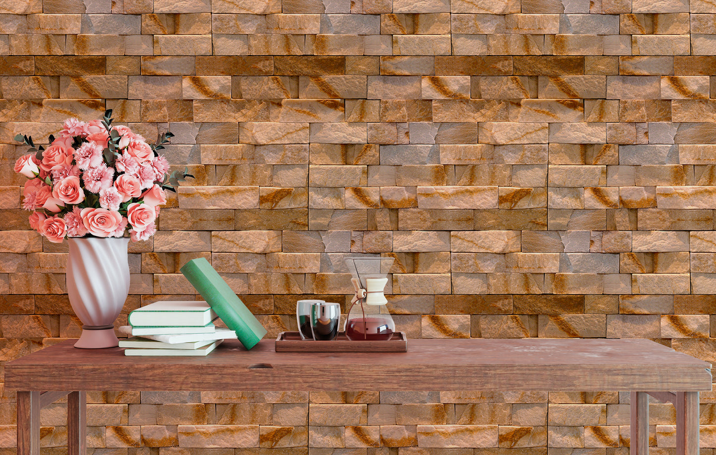 Slate Wall Natural Stone Texture Design Wallpaper For Walls