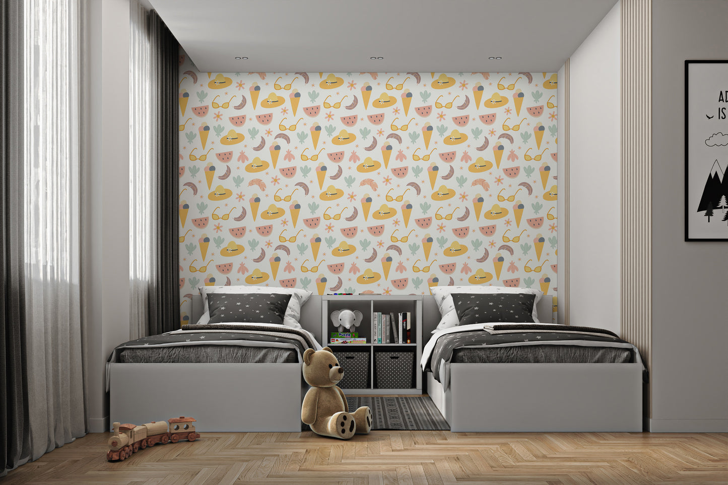 Colorful Summer Fun Wallpaper Mural