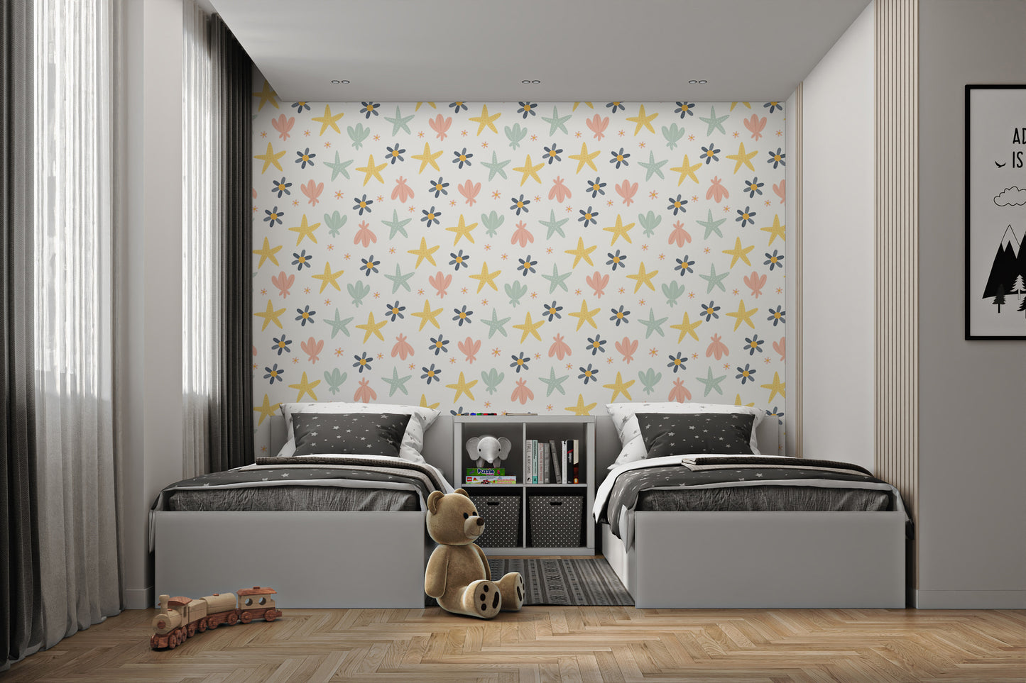 Pastel Starfish Wallpaper Mural