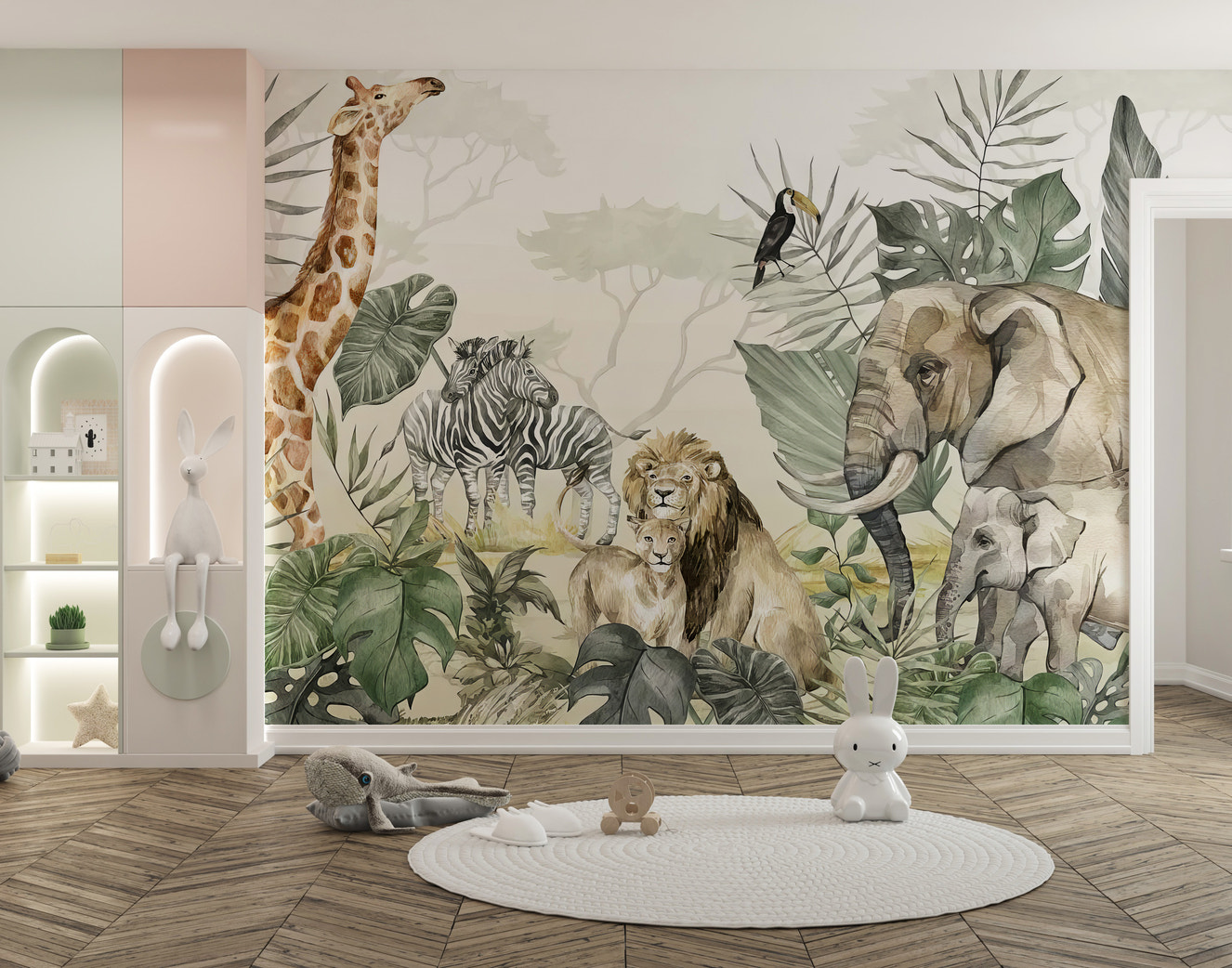 Safari Animals Wall Mural