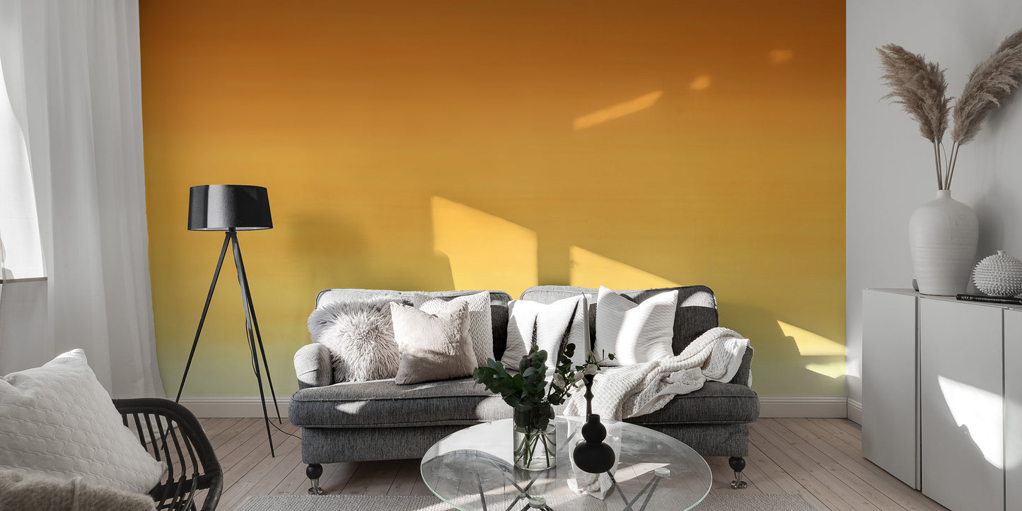 Contemporary wall mural showcasing smooth honey ombre shades
