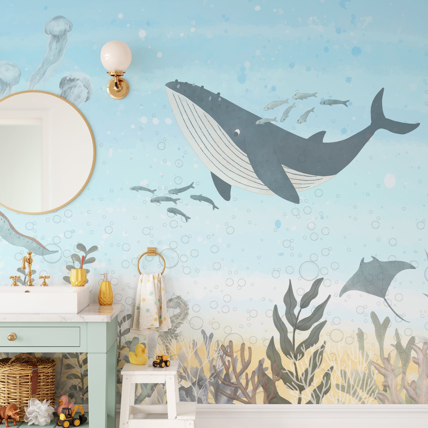 Whale Encounter Wallpaper Mural