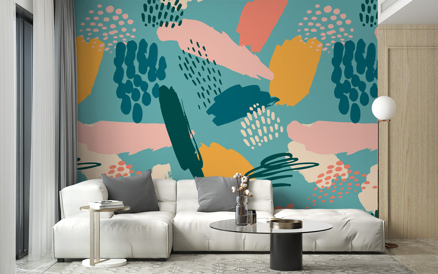 Colorful seamless patterns mural wallpaper
