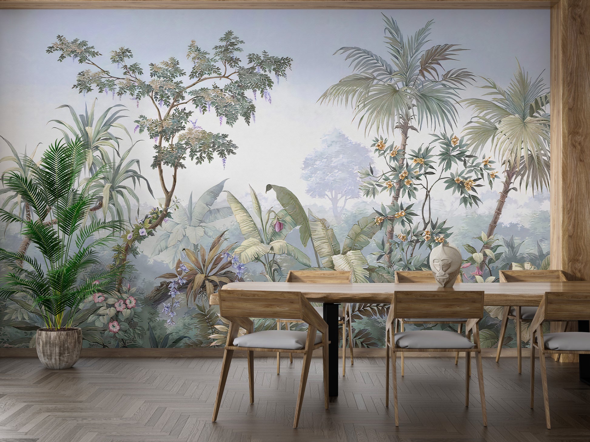 Tropical nature jungle wallpaper pattern
