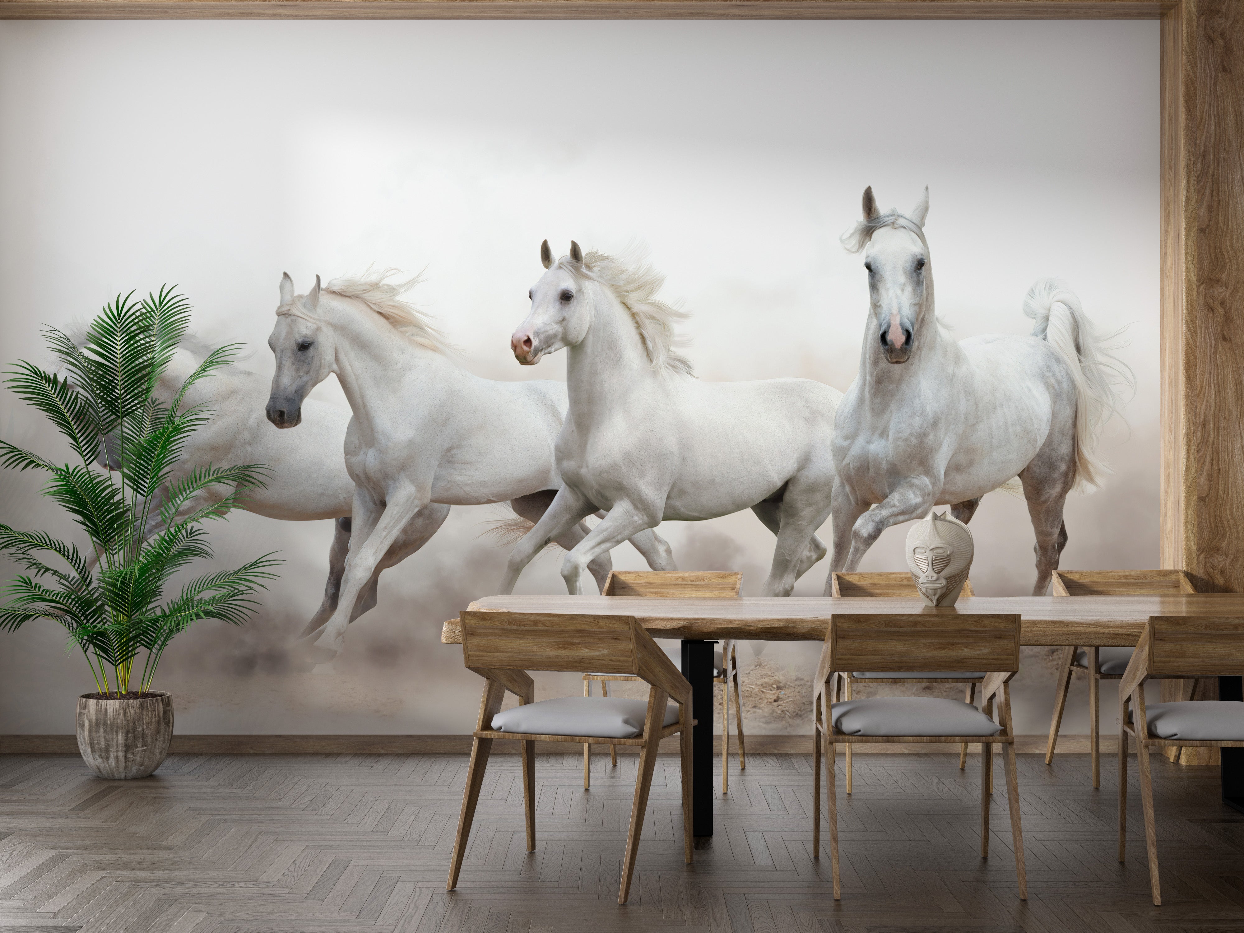 Majestic horse herd mural for feature walls.
