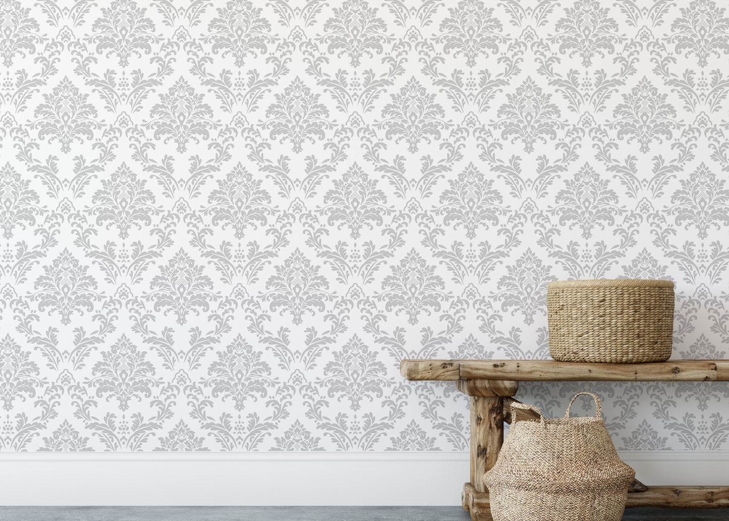 Seamless Texture Repeat Pattern Damask Wallpaper For Walls