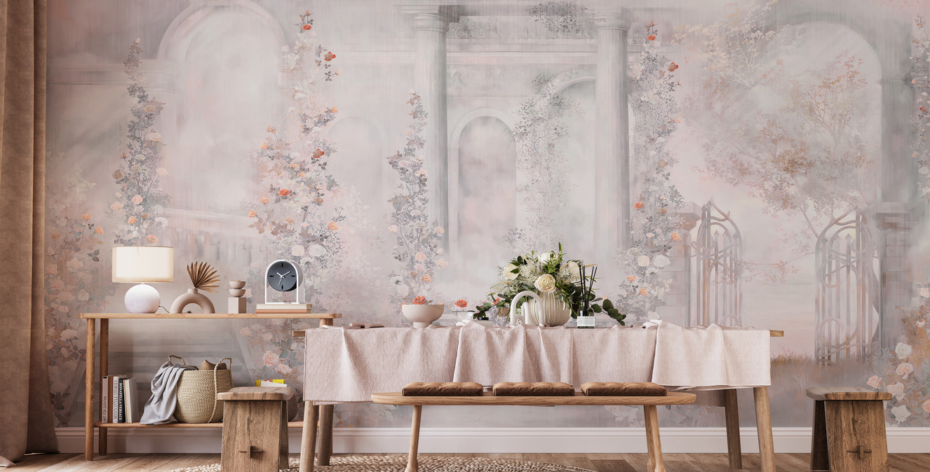 Vintage Floral Beauty Wallpaper Mural