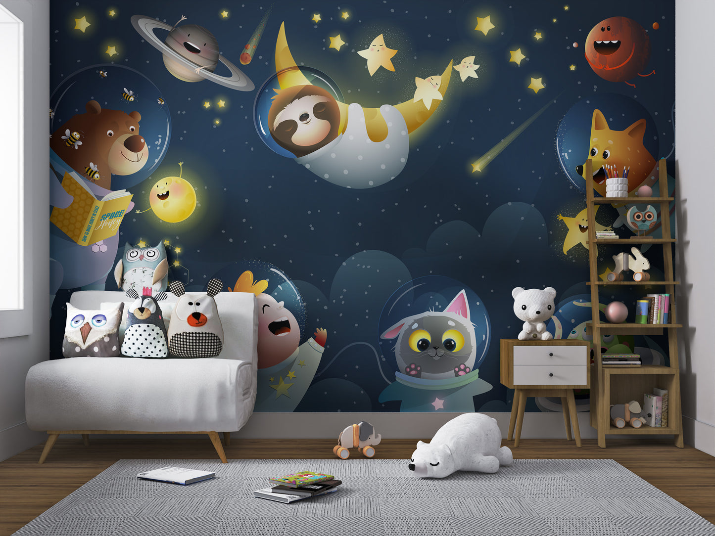 Kids and animal astronauts explore outer space