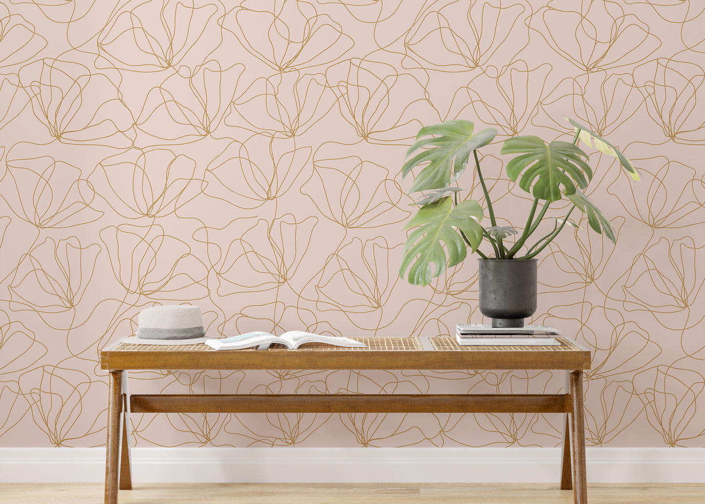 Floral Abstract Delicate Pastel Color Pattern Wallpaper