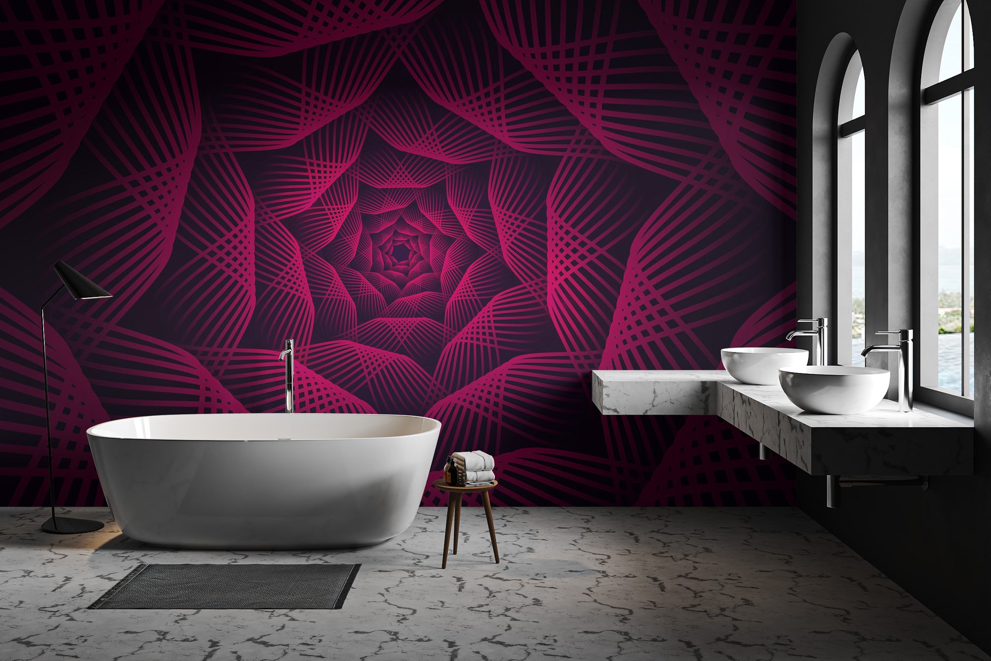 Abstract vortex wallpaper with hypnotic design
