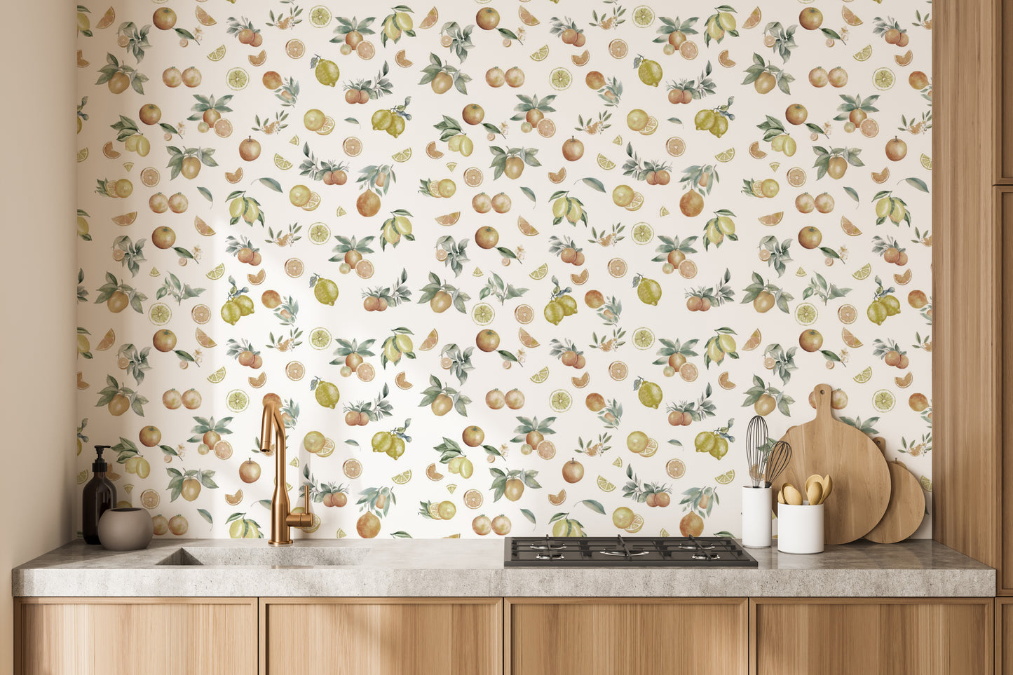 Juicy Lime Slices Wallpaper Mural