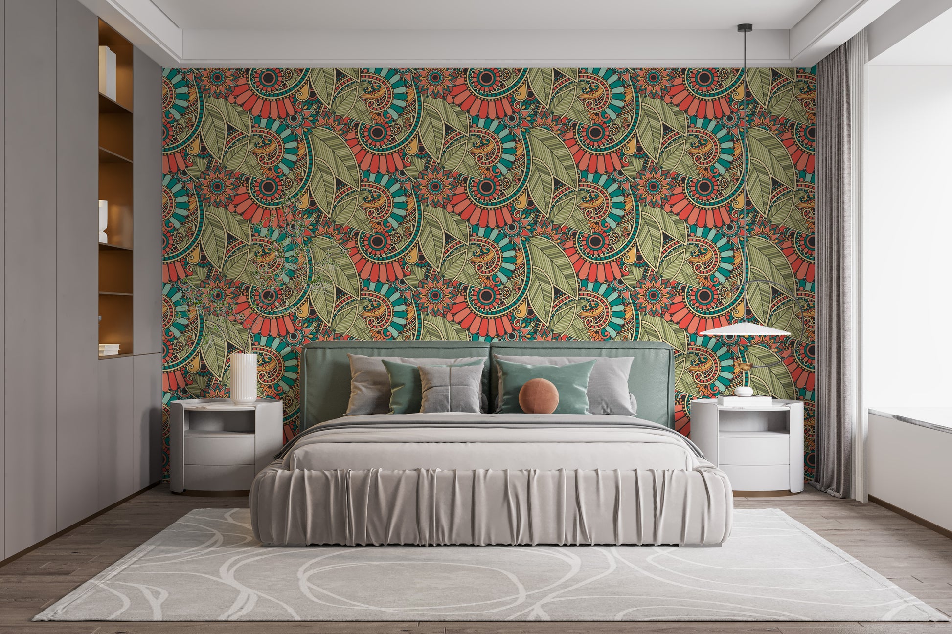 Abstract tranquil wallpaper mural art
