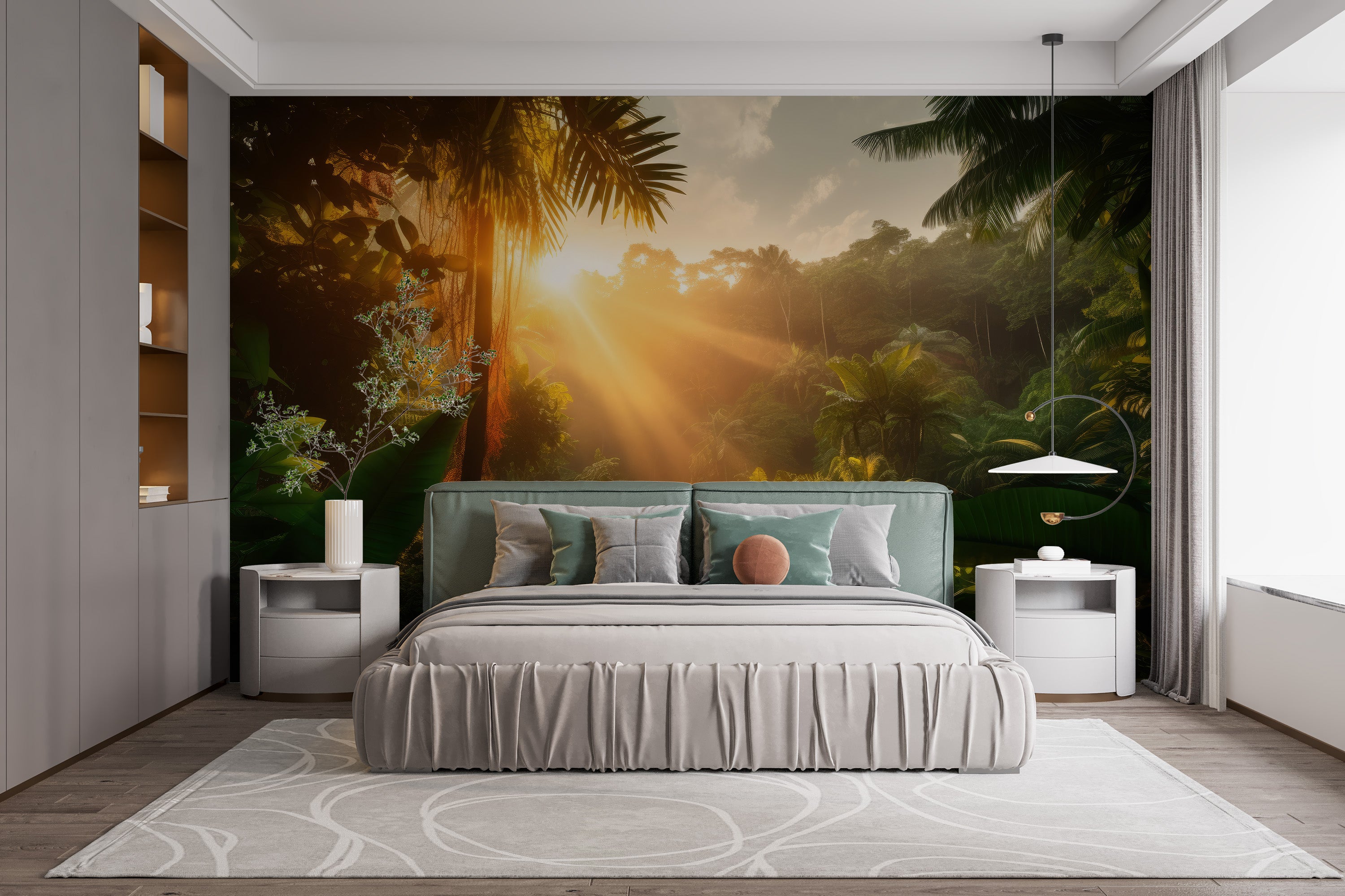 Jungle Sunrise Wall Mural