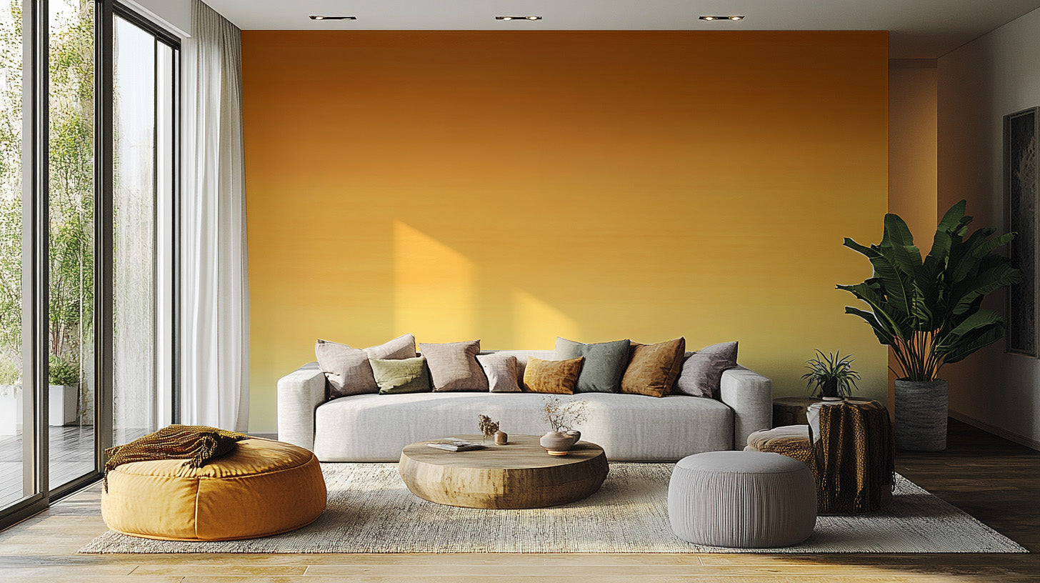 Honey ombre wallpaper mural with warm gradient tones
