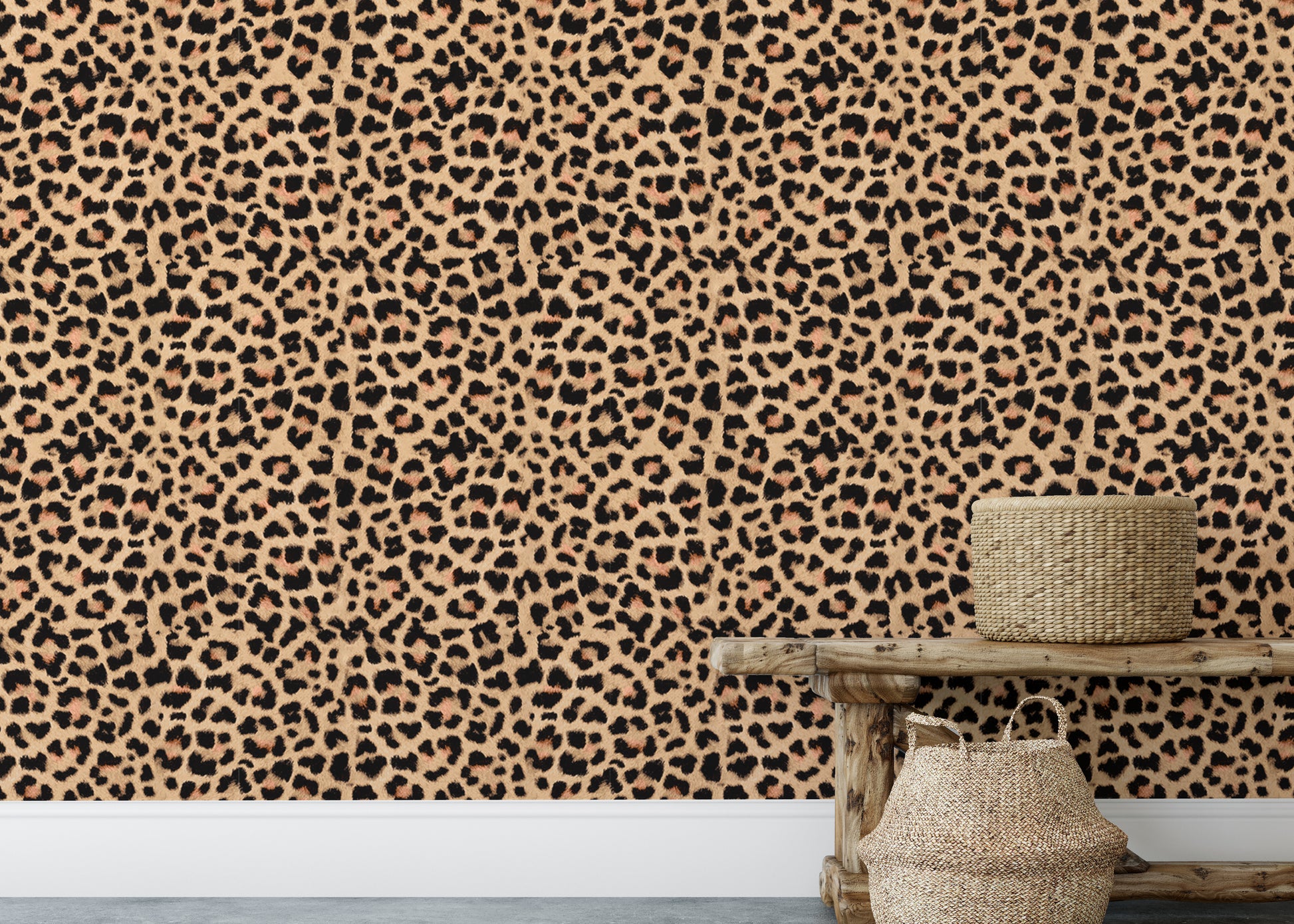 Sophisticated leopard skin texture in brown for walls