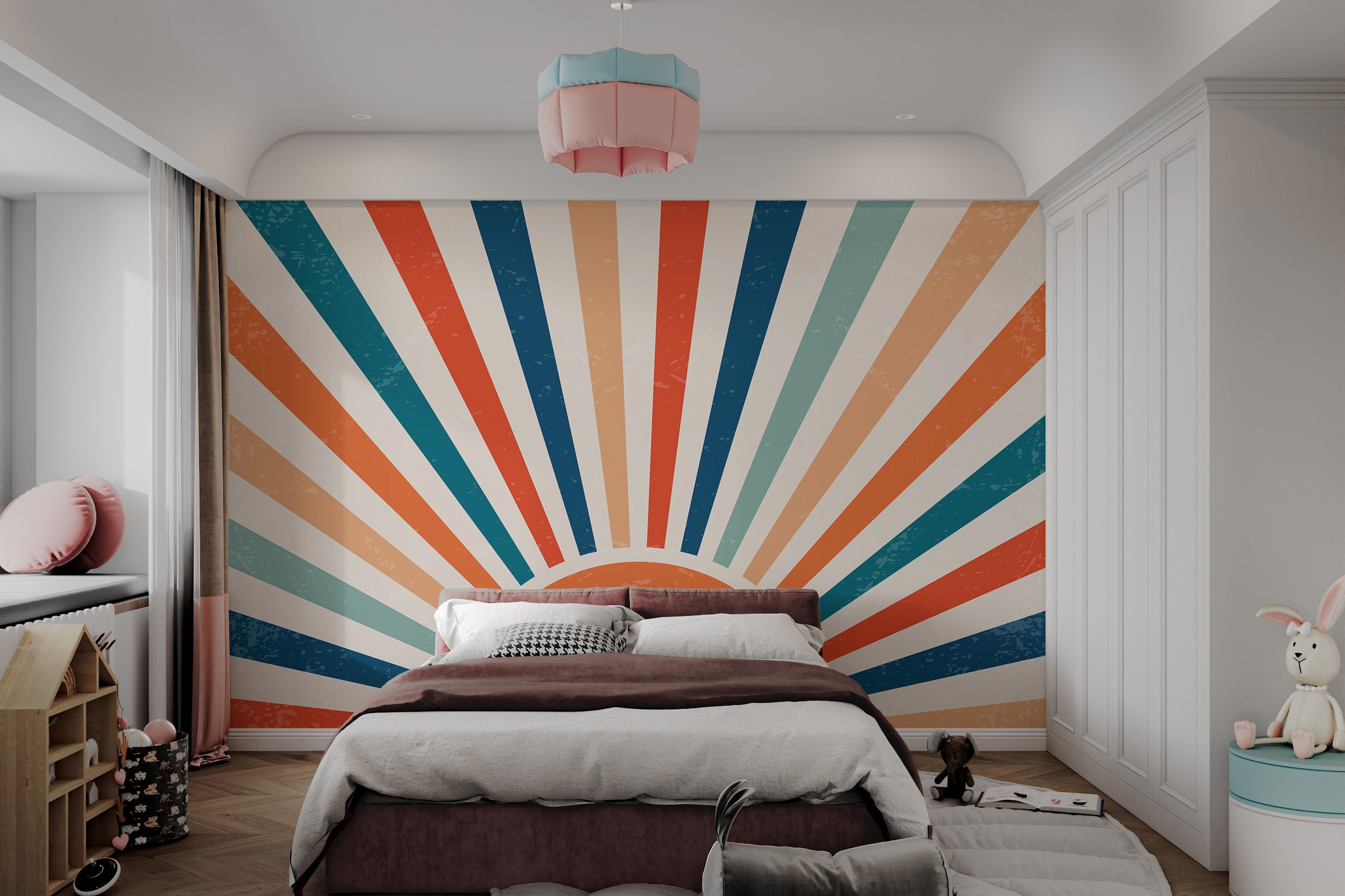 Abstract geometric sunburst wallpaper
