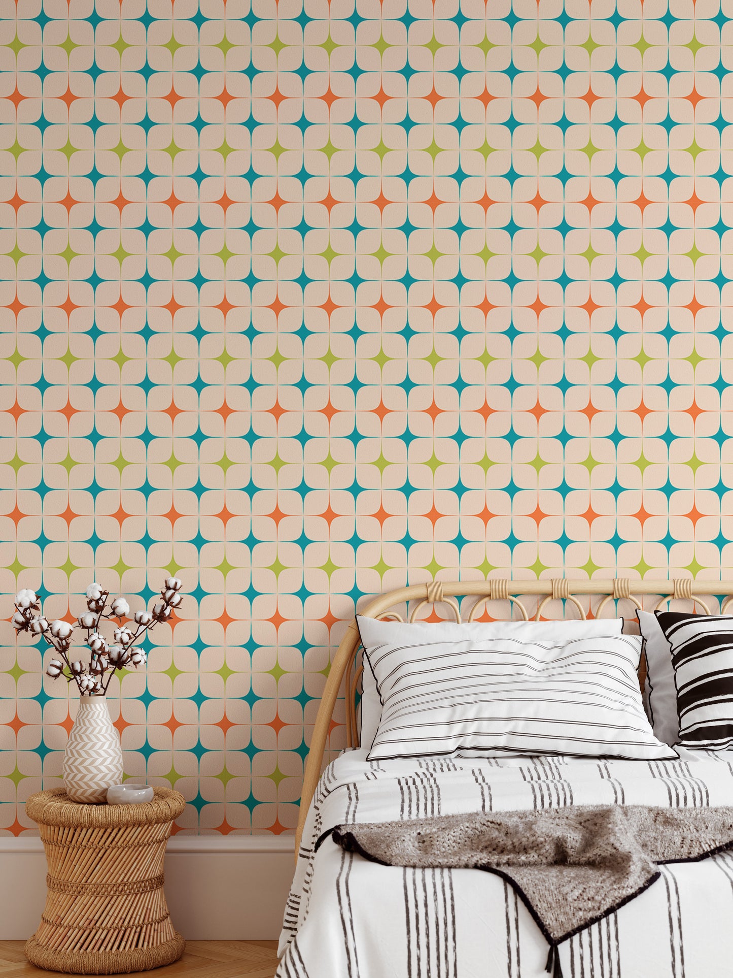 Aesthetic Modern Seamless Pattern Vintage Wallpaper